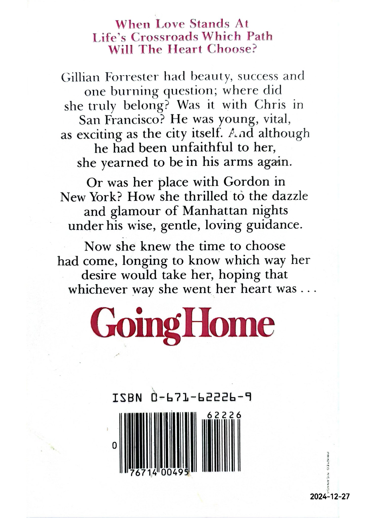 Going Home Mass Market Paperback – November 1, 1991 by Danielle Steel (Author)