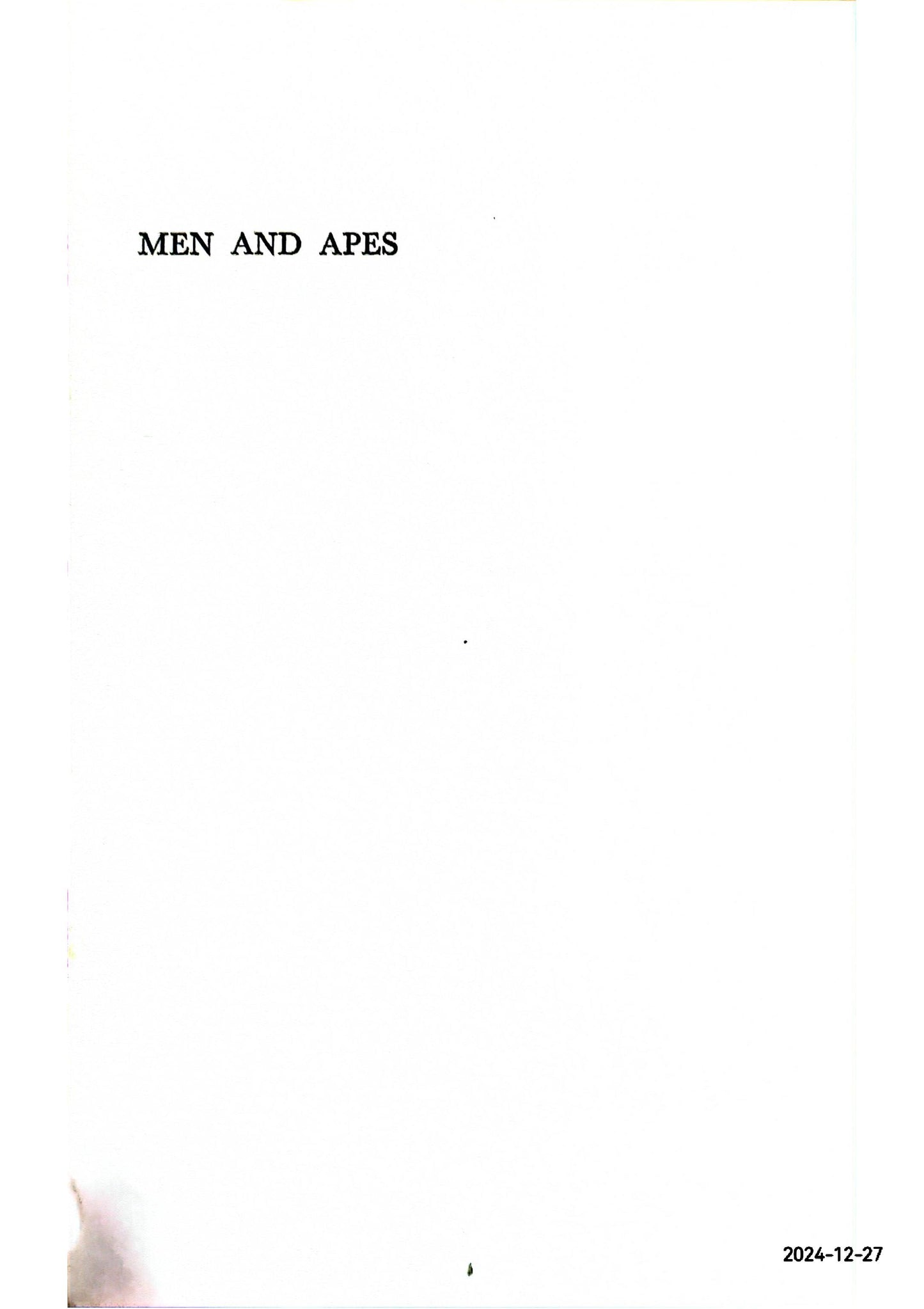 Men and Apes Paperback – January 1, 1968 by Desmond & Ramona Morris (Author)