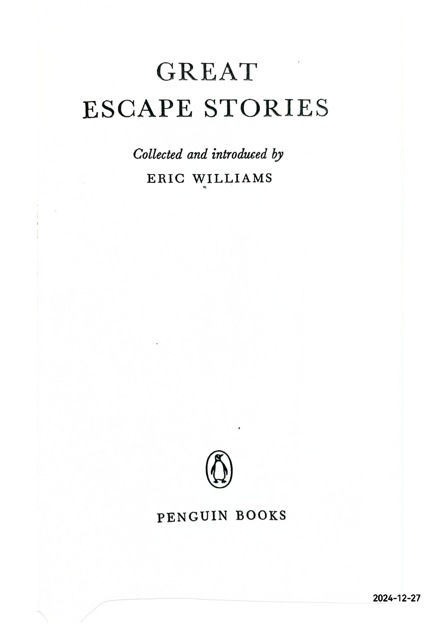 Great Escape Stories  Paperback – January 1, 1962 by Eric Williams (Author)