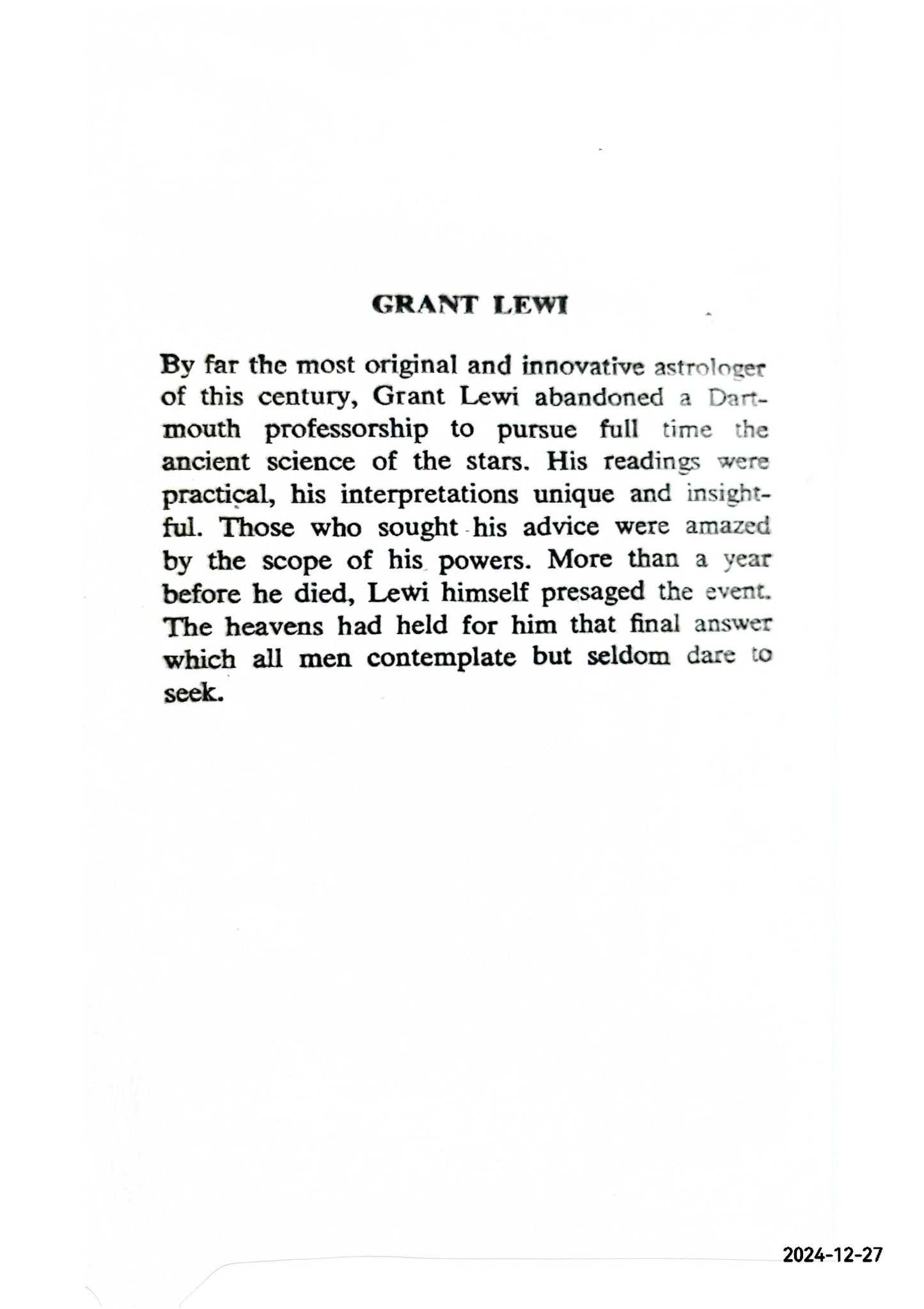 Astrology for the Millions Paperback – December 31, 2007 by Grant Lewi (Author), R.S. Raman (Author)