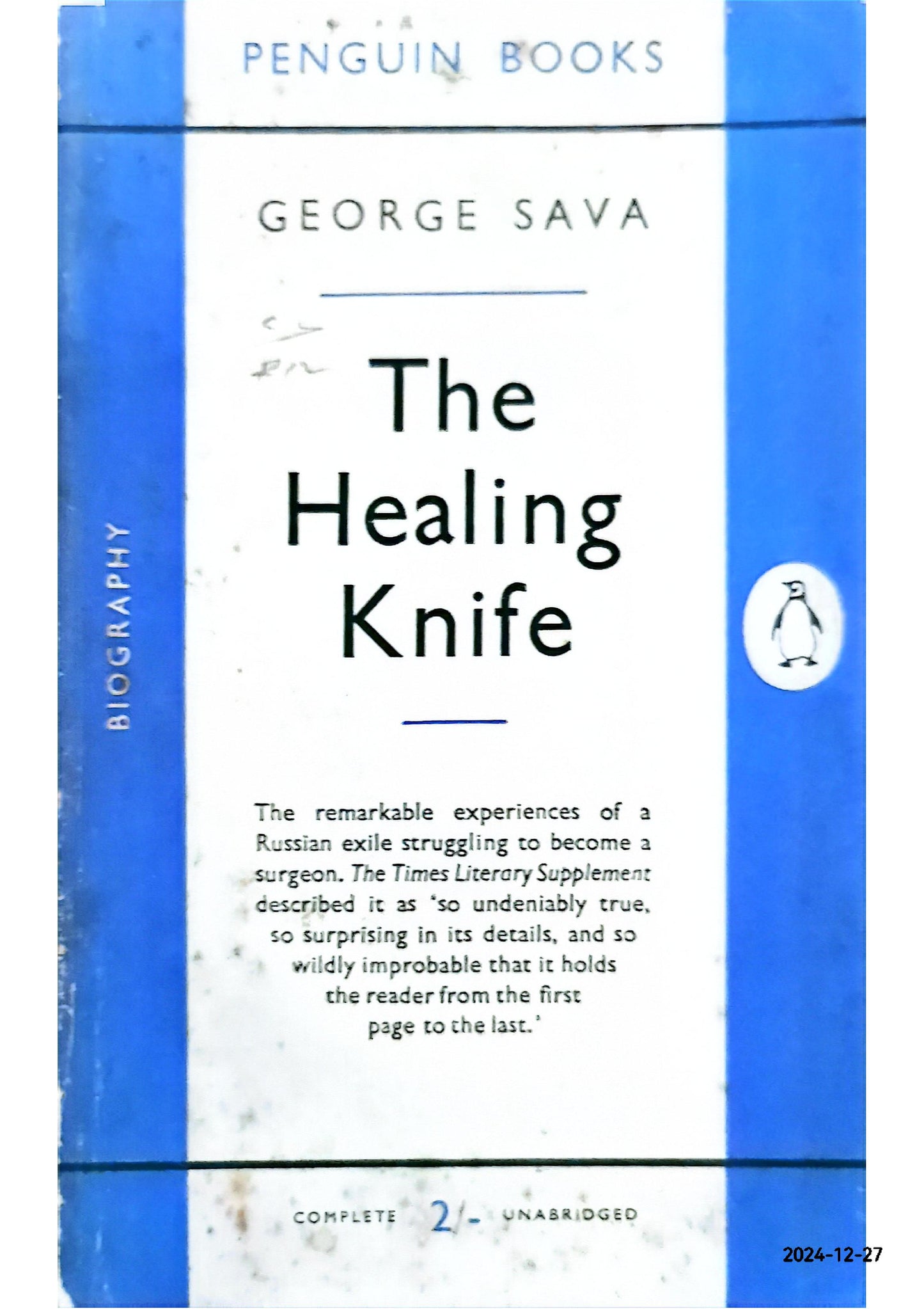 The Healing Knife, etc (Penguin Books. no. 961.) Paperback – January 1, 1953 by George Sava (Author)