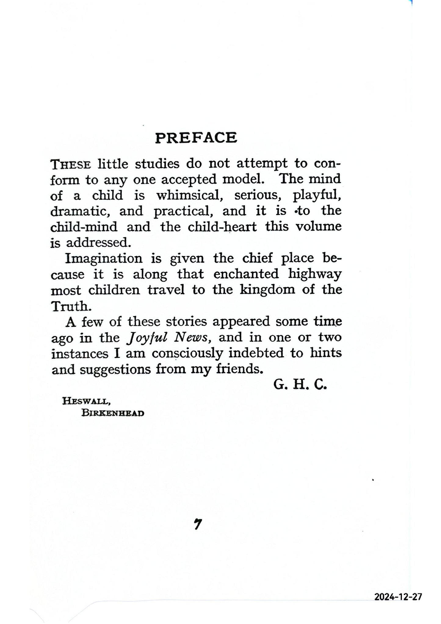 The Skylark's Bargain: Thirty-Seven Talks to Boys and Girls