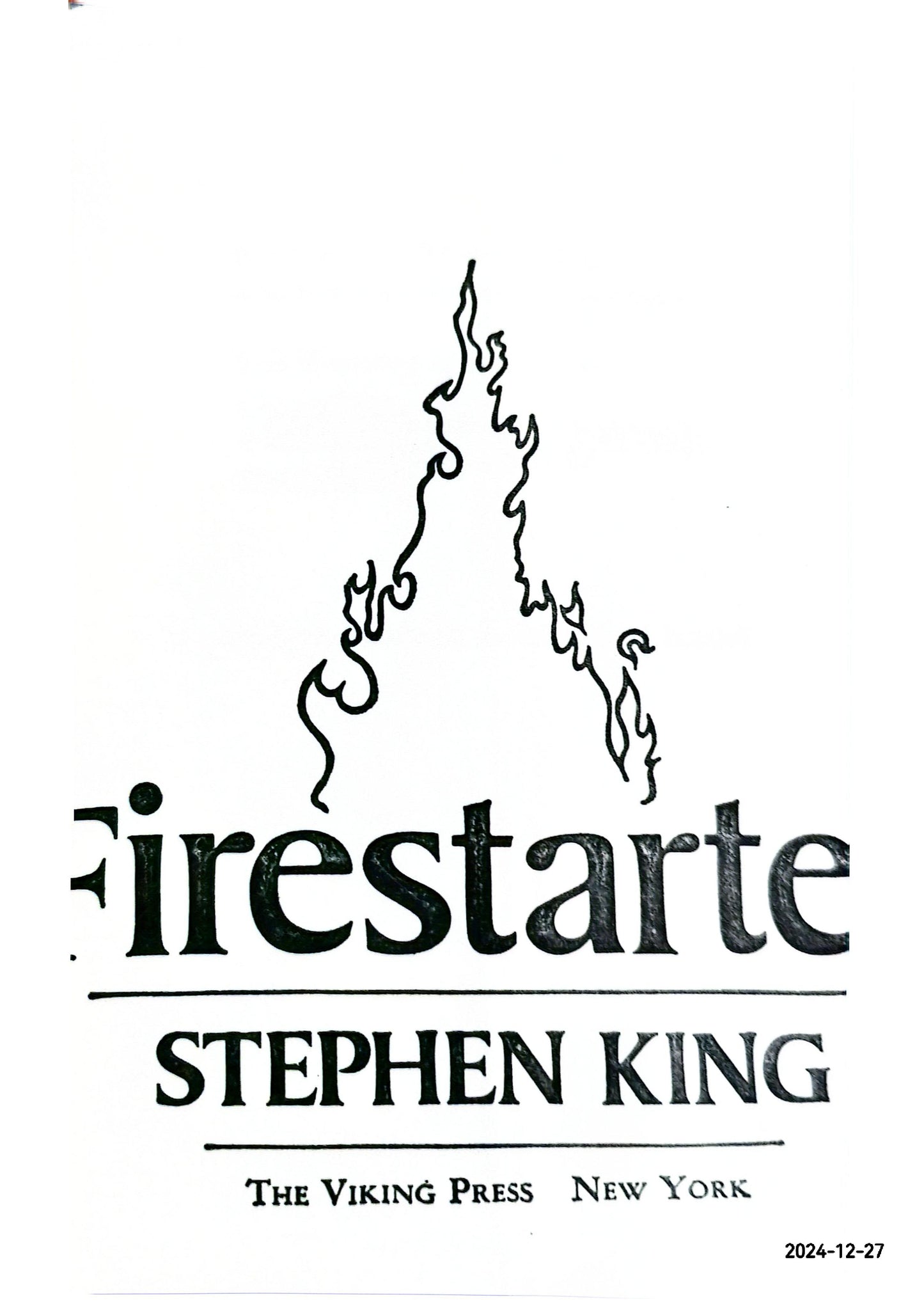 Fire Starter by Stephen King (1980-10-16) Hardcover – January 1, 1885 by Stephen King (Author)