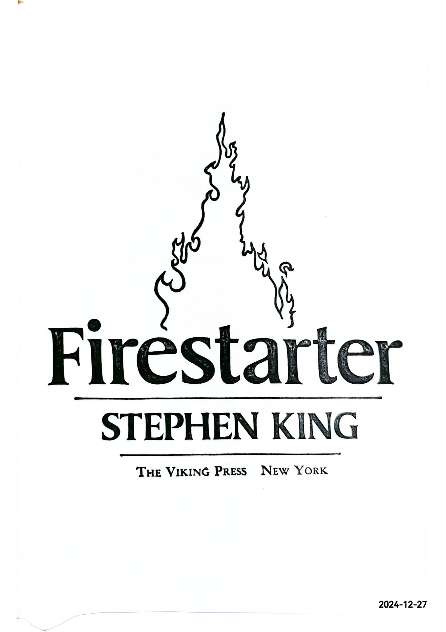 Fire Starter by Stephen King (1980-10-16) Hardcover – January 1, 1885 by Stephen King (Author)