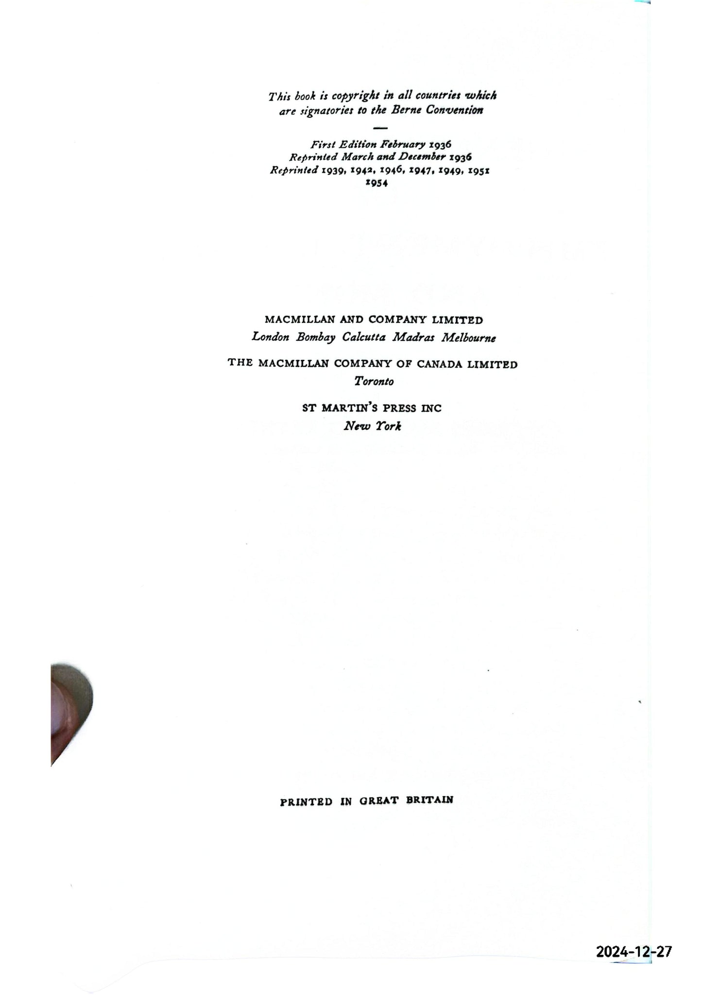 The General Theory of Employment, Interest amd Money Keynes, John Maynard Published by Macmillan and Co Ltd, London, 1954 Condition: Very Good Hardcover