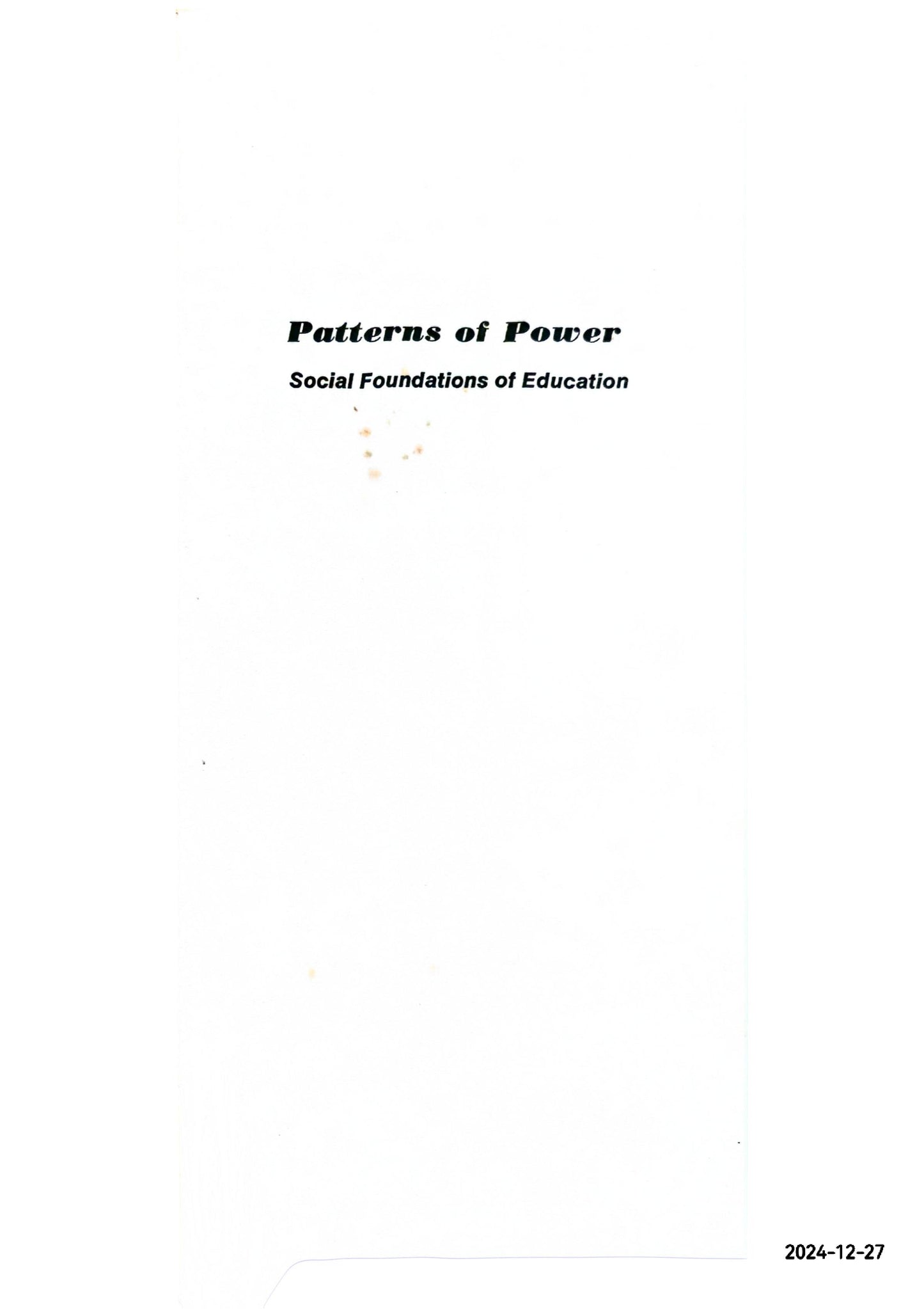 Patterns of Power: Social Foundations of Education Hardcover – January 1, 1968 by Thomas Linton and Jack L. Nelson (Author)