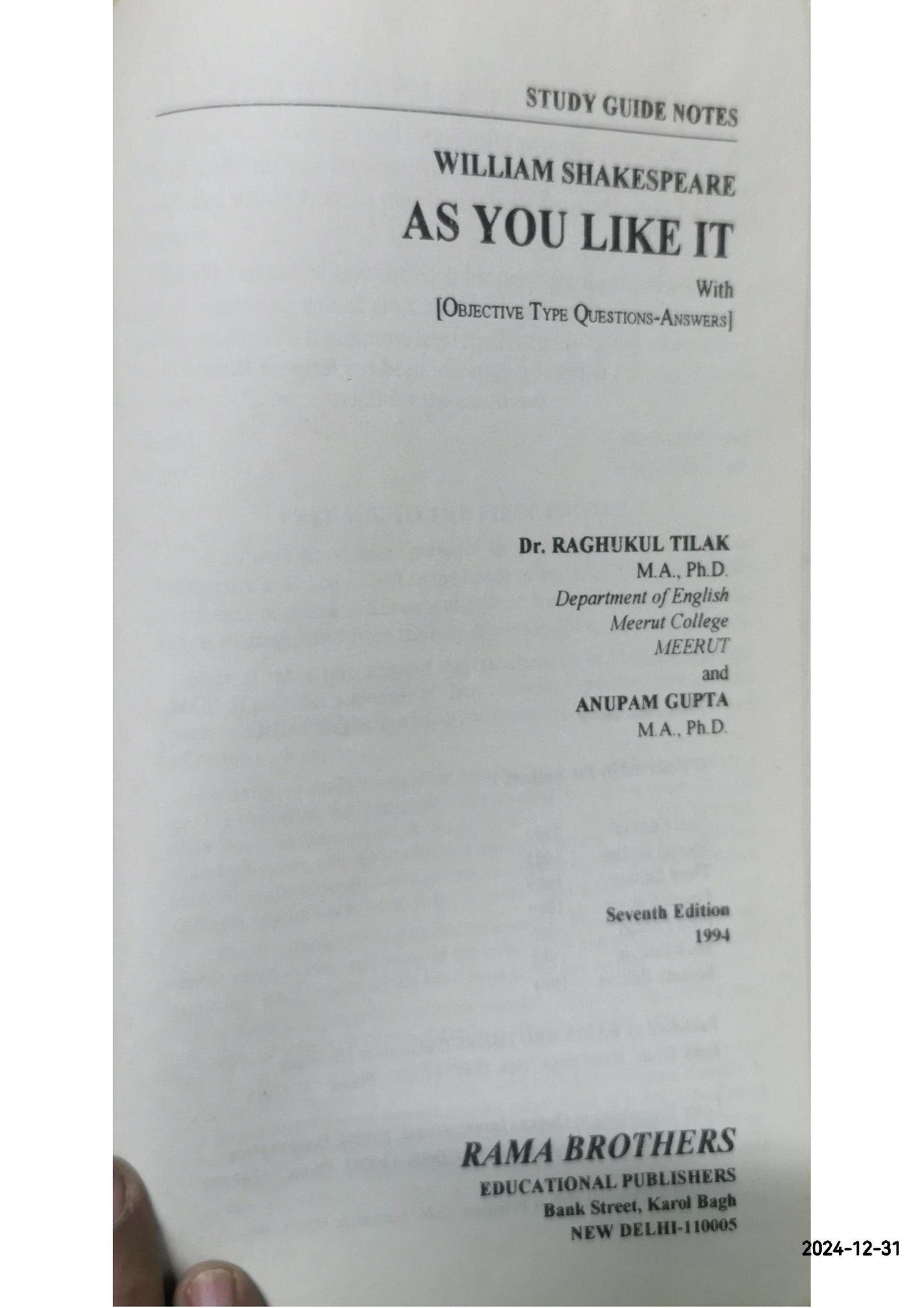 As You Like It (Do)-By Shakespeare