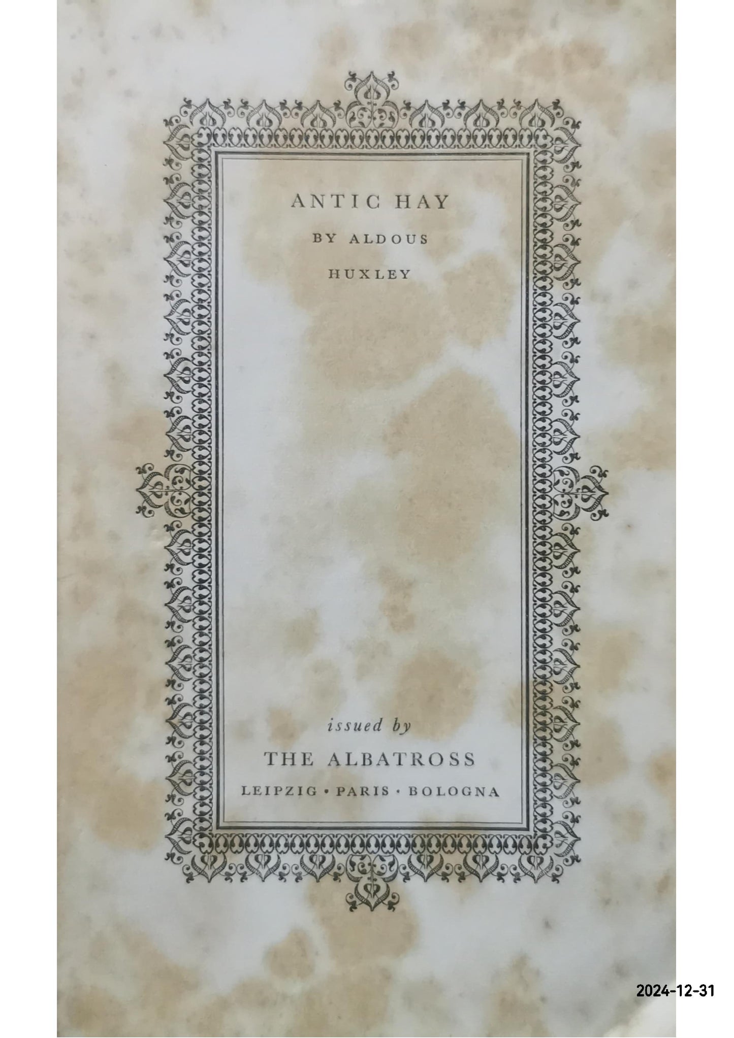 Antic Hay Novel by Aldous Huxley