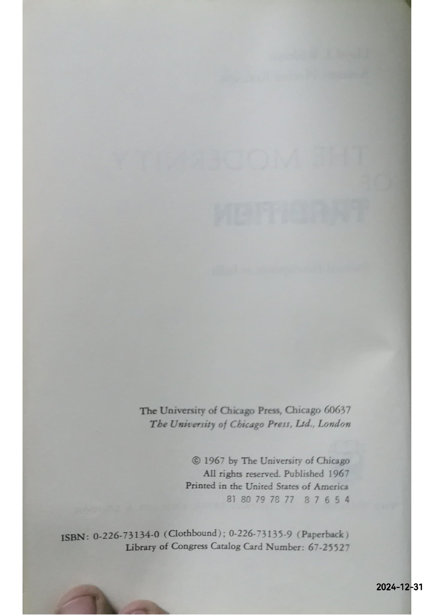 The Modernity of Tradition: Political Development in India (Midway Reprint) New edition by Lloyd I. Rudolph (Author), Susanne Hoeber Rudolph (Author)