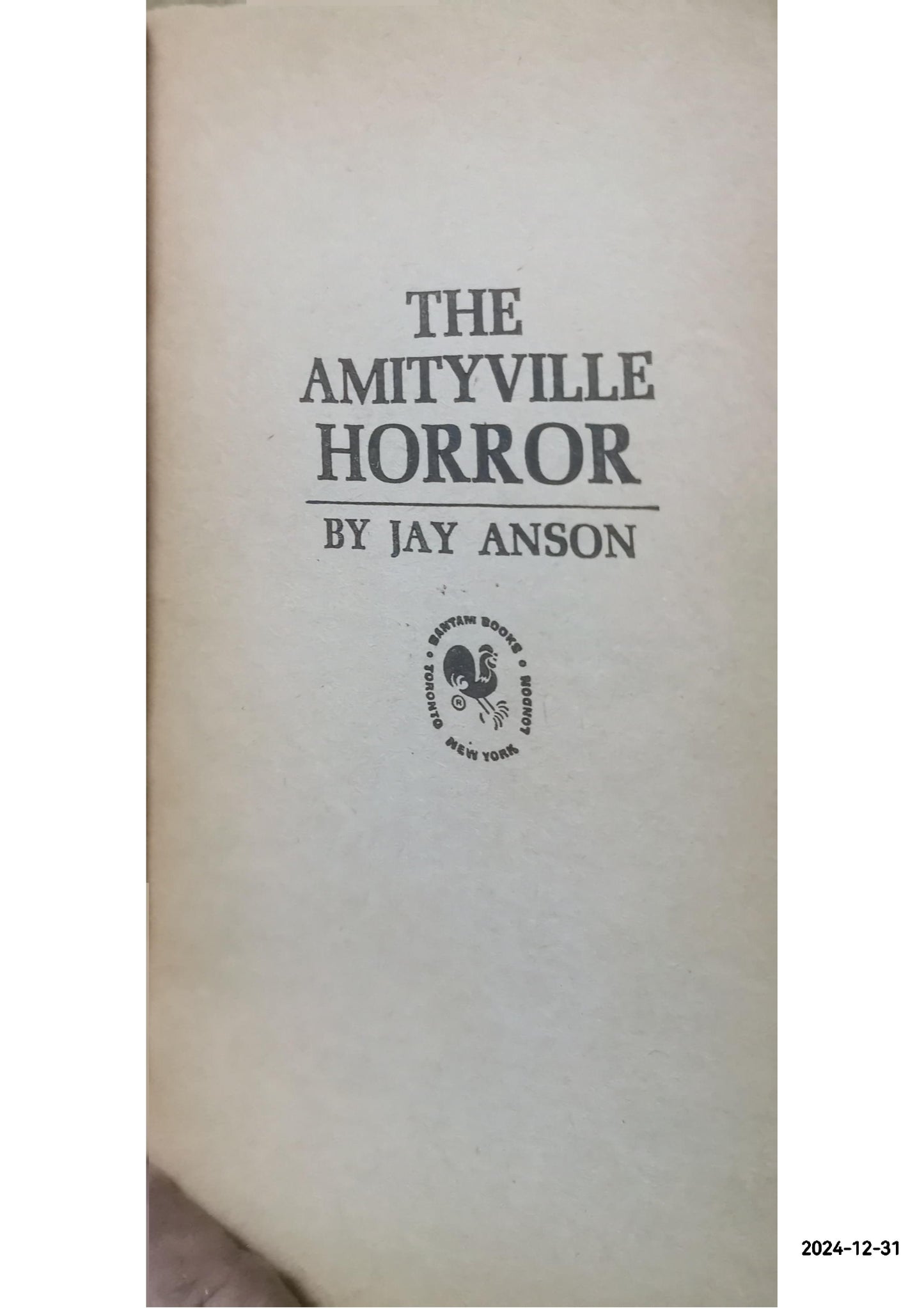 The Amityville Horror Book by Jay Anson