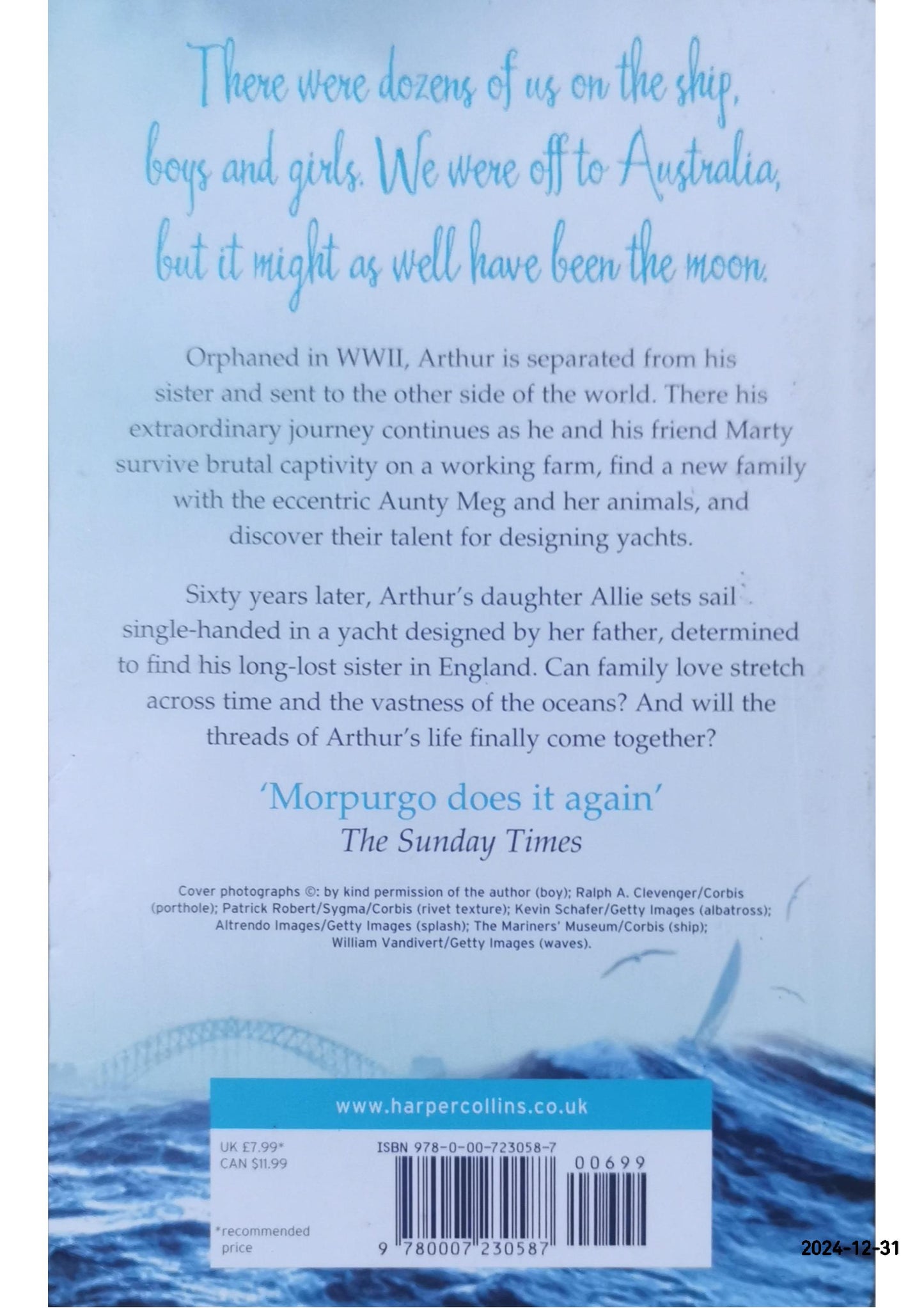 Alone on a Wide, Wide Sea Novel by Michael Morpurgo