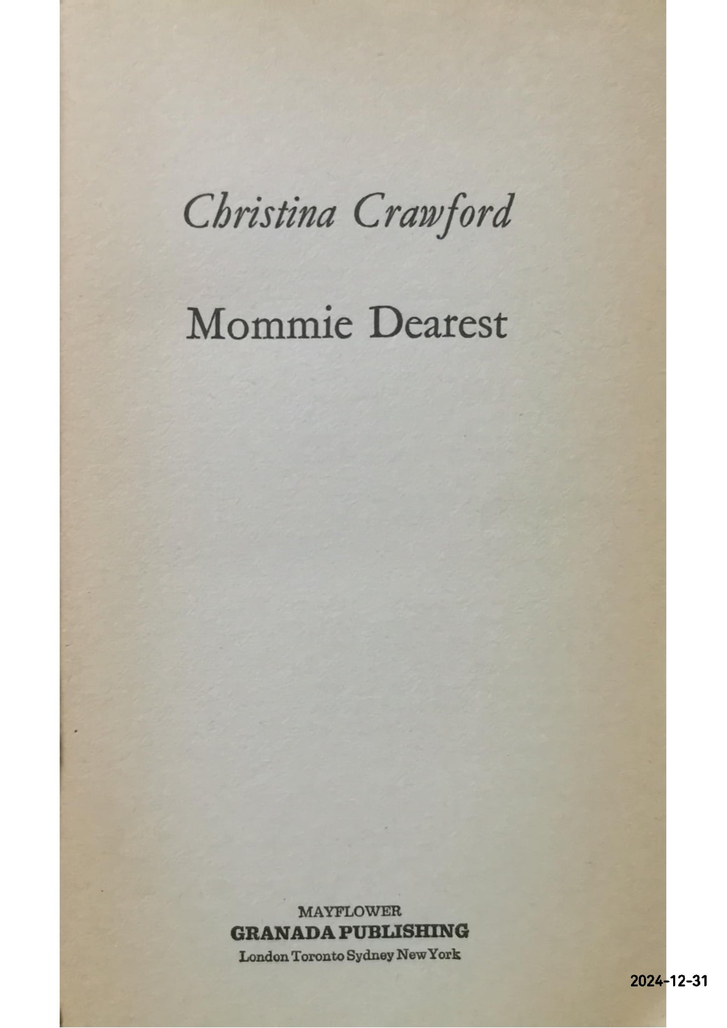 Mommie Dearest Paperback –by Christina Crawford (Author)