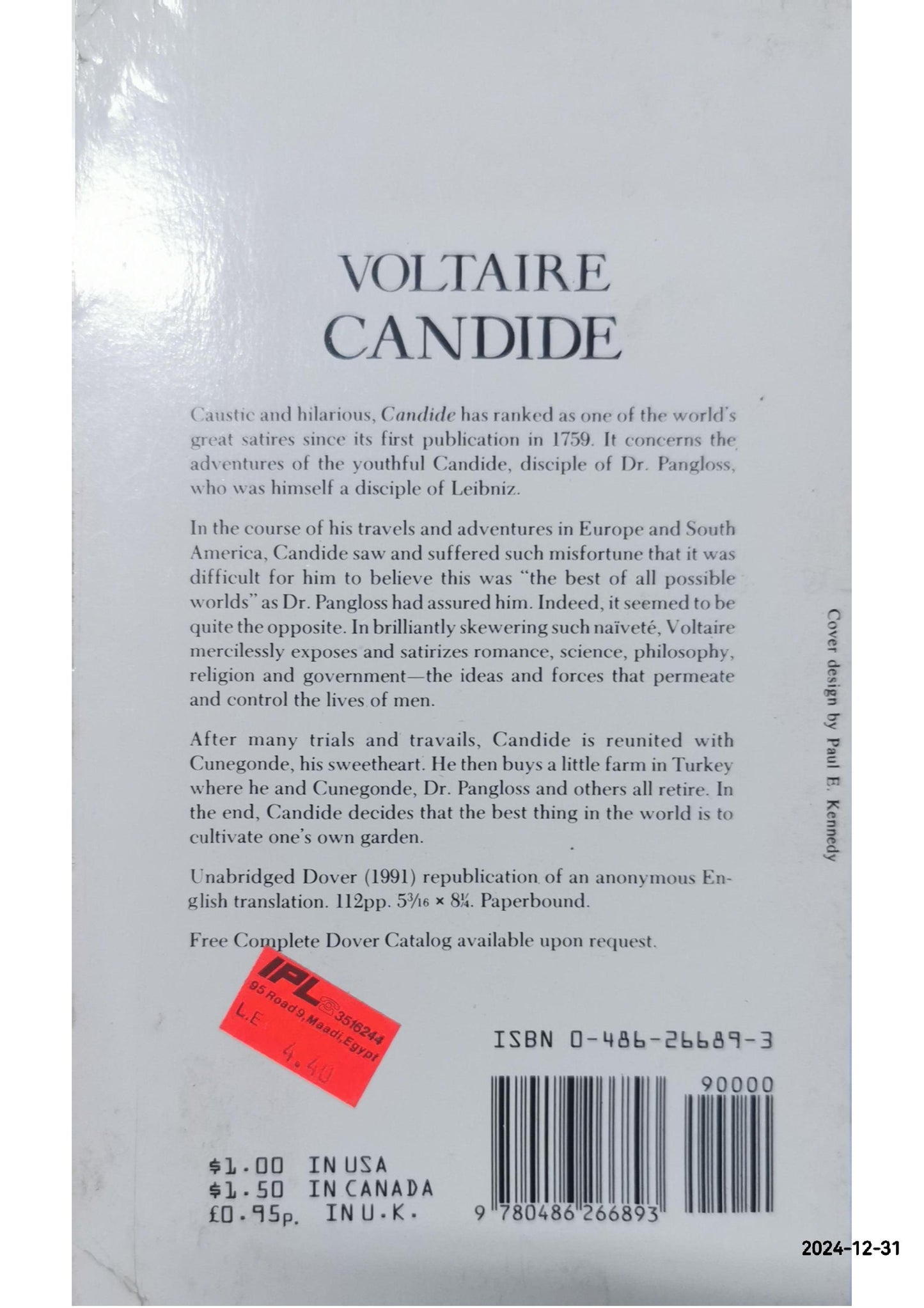 Candide; Dover Thrift Editions - 0486266893, paperback, Voltaire, new