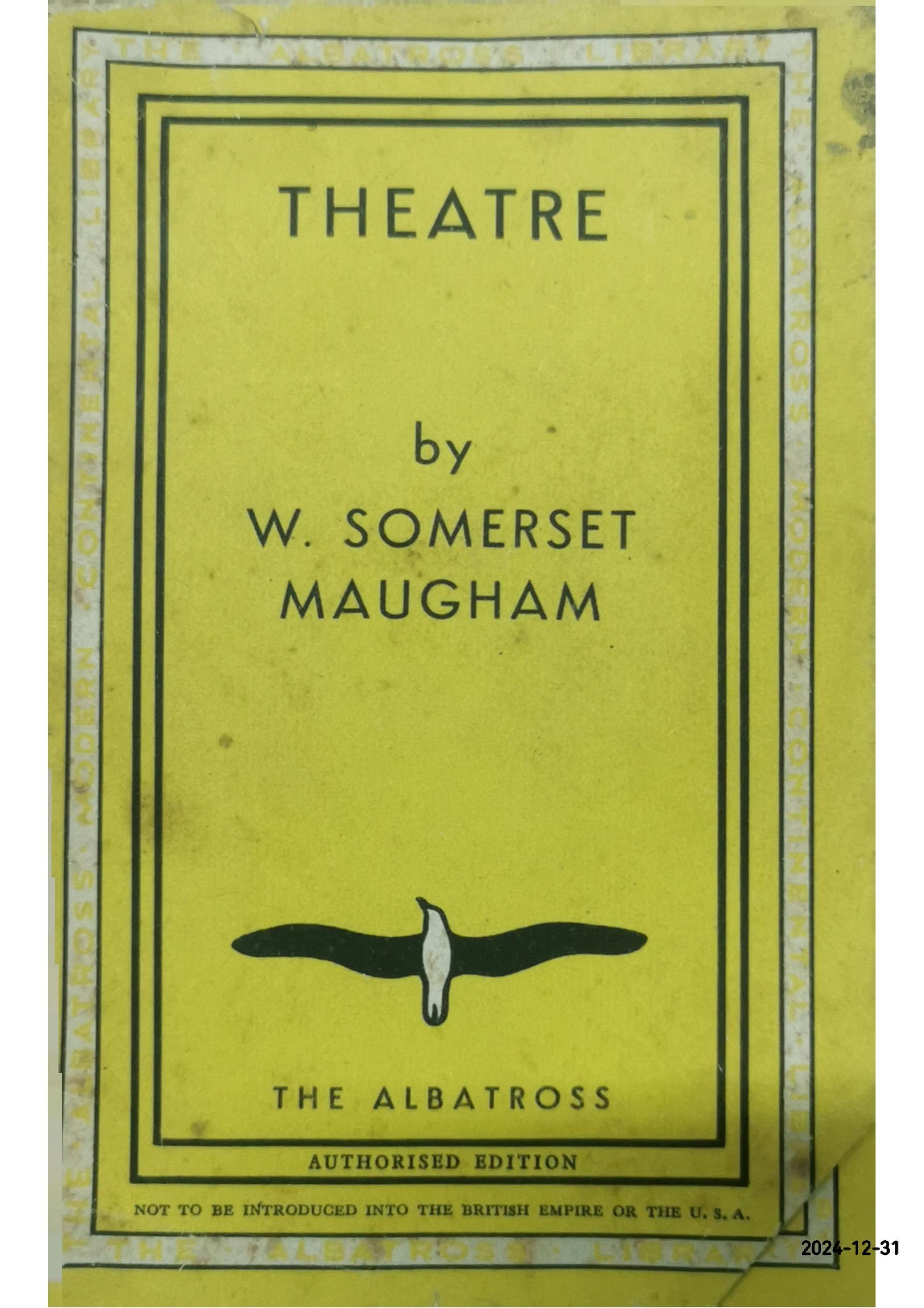 Theatre W Somerset Maugham Published by Alb, 1947