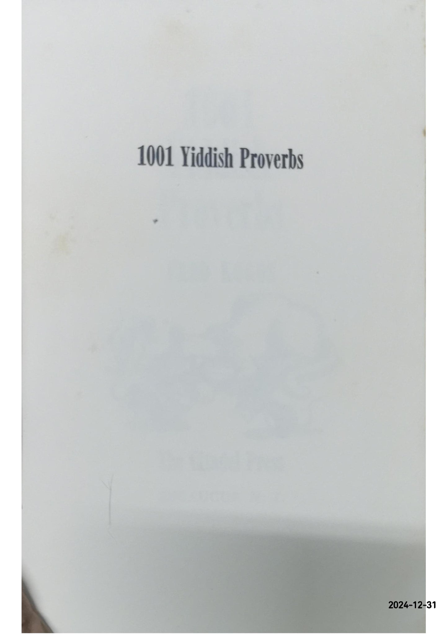 1001 Yiddish Proverbs (English and Yiddish Edition) Paperback – January 1, 1980 Yiddish Edition  by Fred Kogos (Author)