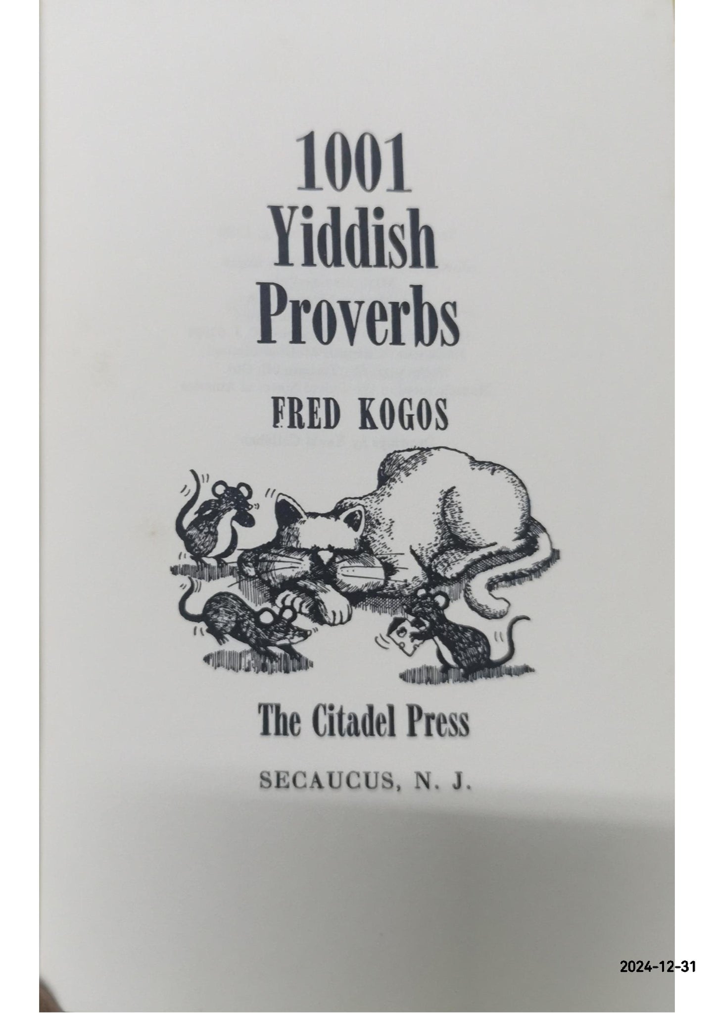 1001 Yiddish Proverbs (English and Yiddish Edition) Paperback – January 1, 1980 Yiddish Edition  by Fred Kogos (Author)