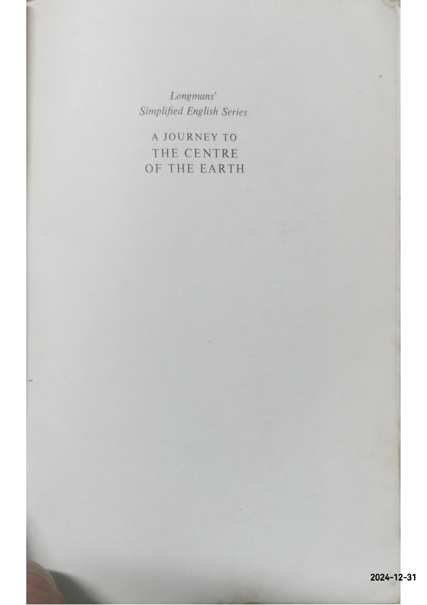 A Journey To The Centre Of The Earth Paperback - 1965 by Jules Verne