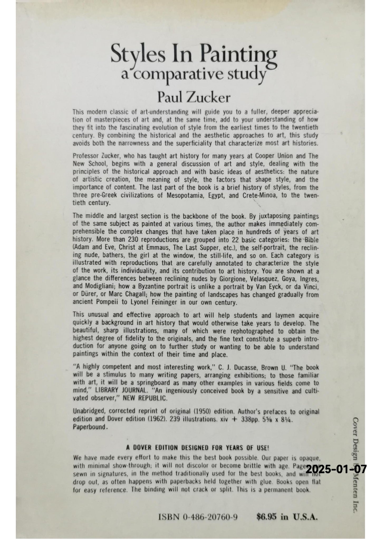 Styles in Painting: A Comparative Study Paperback – January 1, 1950 by Paul Zucker (Author)