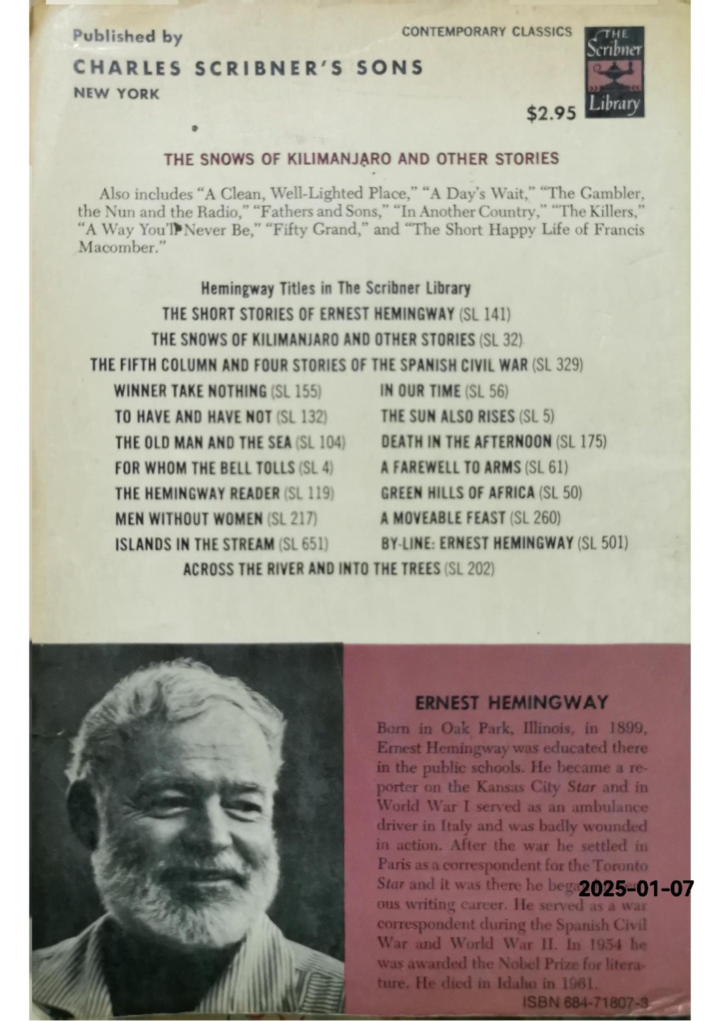 The Snows of Kilimanjaro and Other Stories Paperback – October 3, 1995 by Ernest Hemingway (Author)