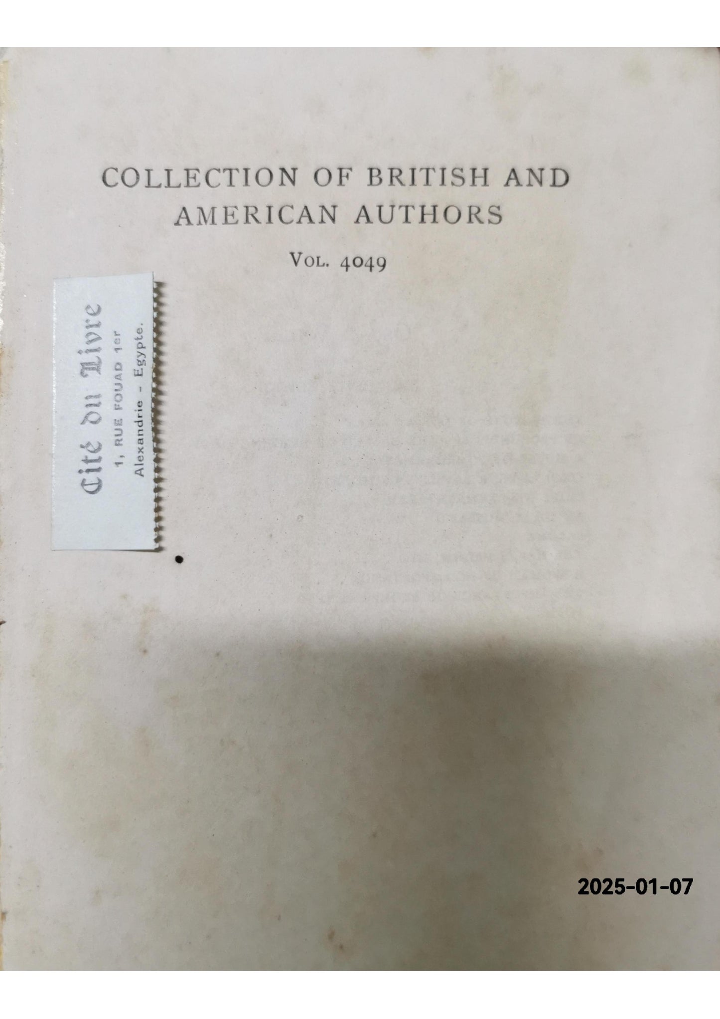 The Picture of Dorian Gray, in one volume. Volume 4049 in the Collection of British Authors Tauchnitz edition.