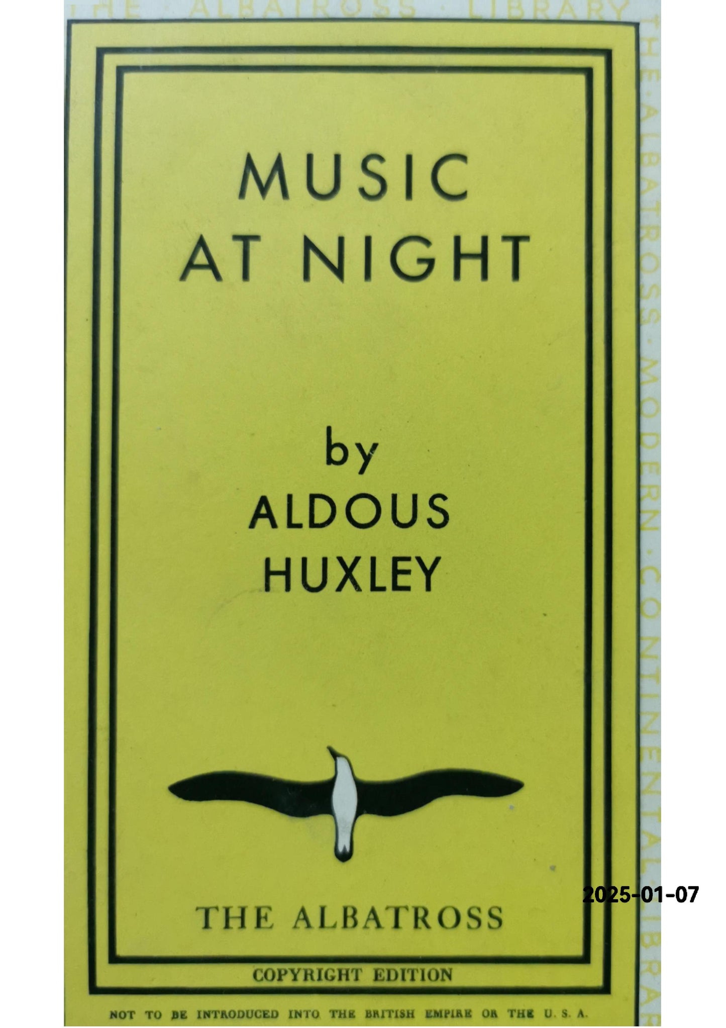 Music at Night And other Essays  Aldous Huxley