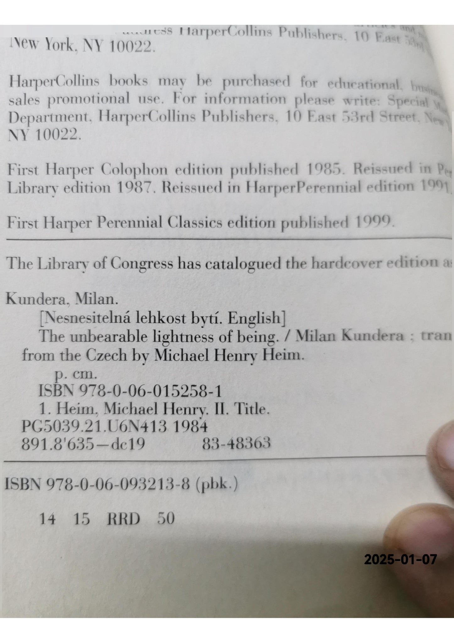 Unbearable Lightness of Being Milan Kundera