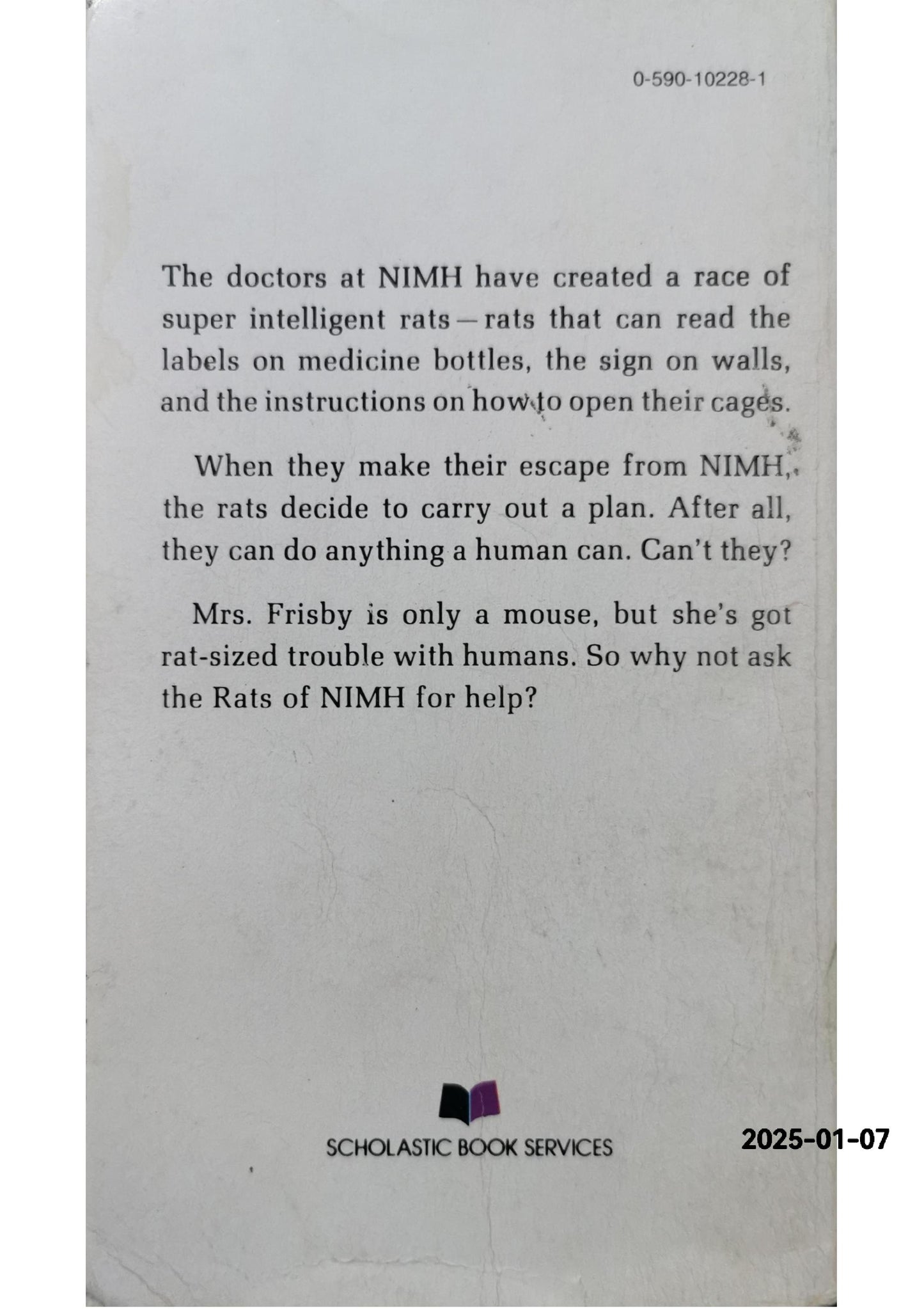 Mrs. Frisby and the Rats of NIMH by Robert C. O'Brien (Author), Zena Bernstein (Illustrator)