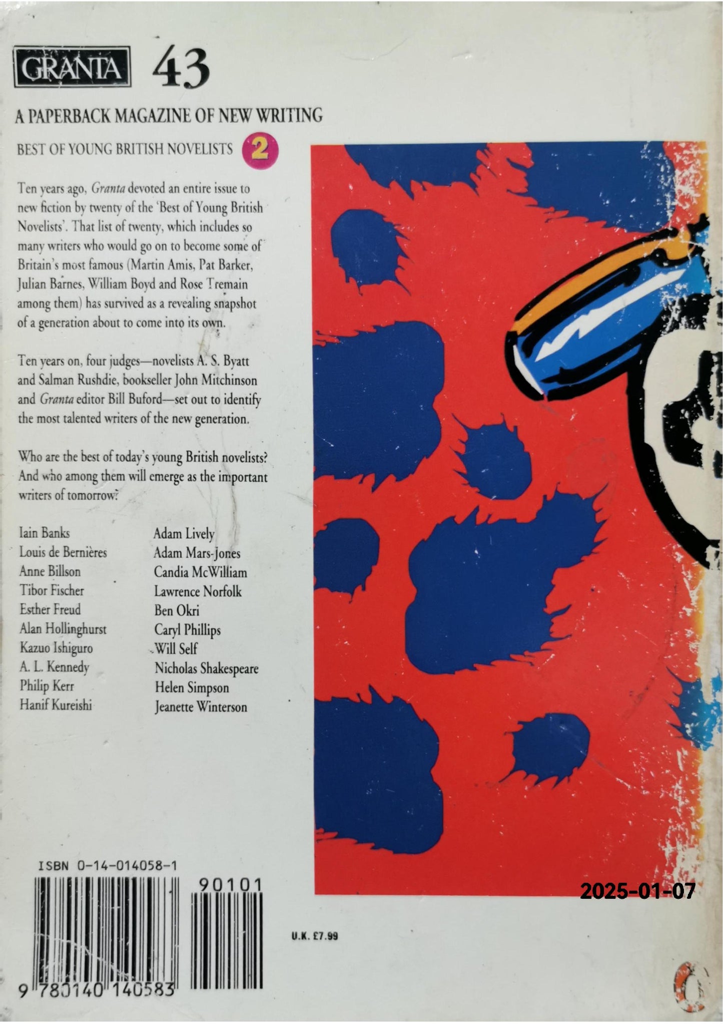 Granta 43: Best of Young British Novelists 2 Paperback – January 1, 1993 by Bill Buford (Editor)