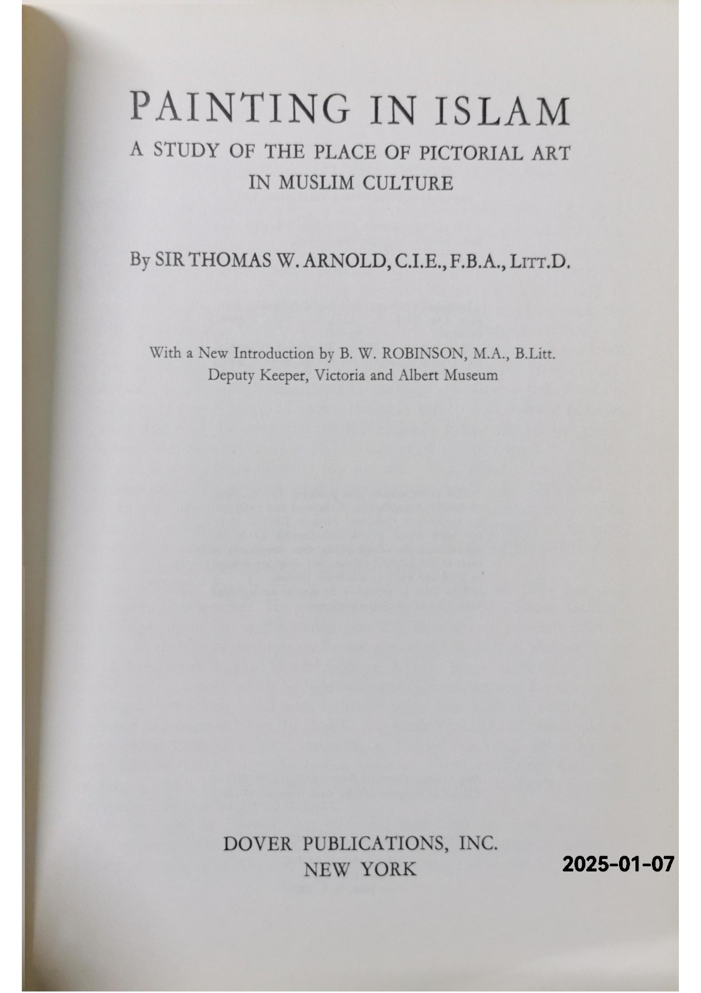 Painting in Islam Paperback – January 1, 1965 by Thomas W. Arnold (Author)