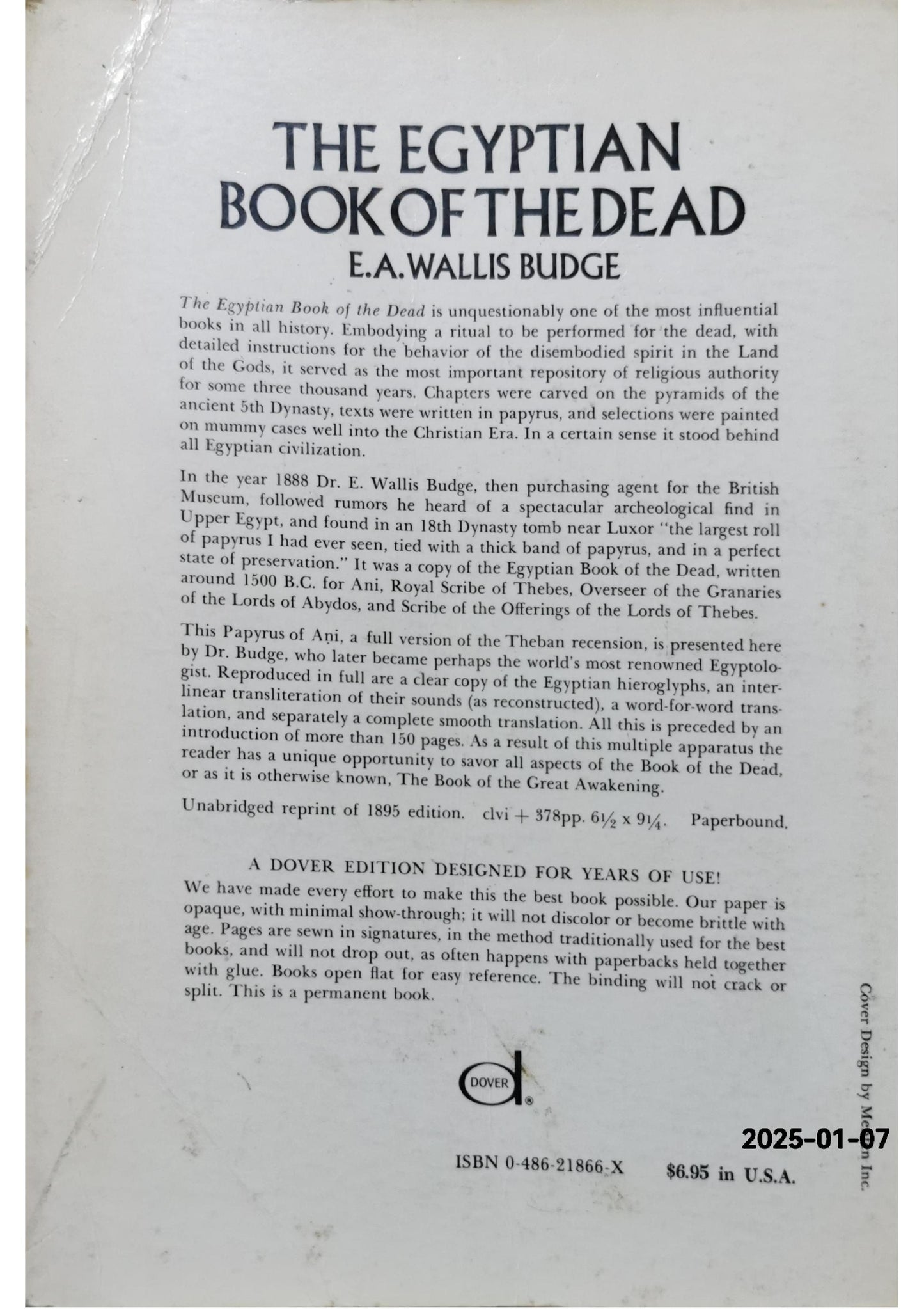 The Egyptian Book of the Dead: The Papyrus of Ani in the British Museum, E. A. W