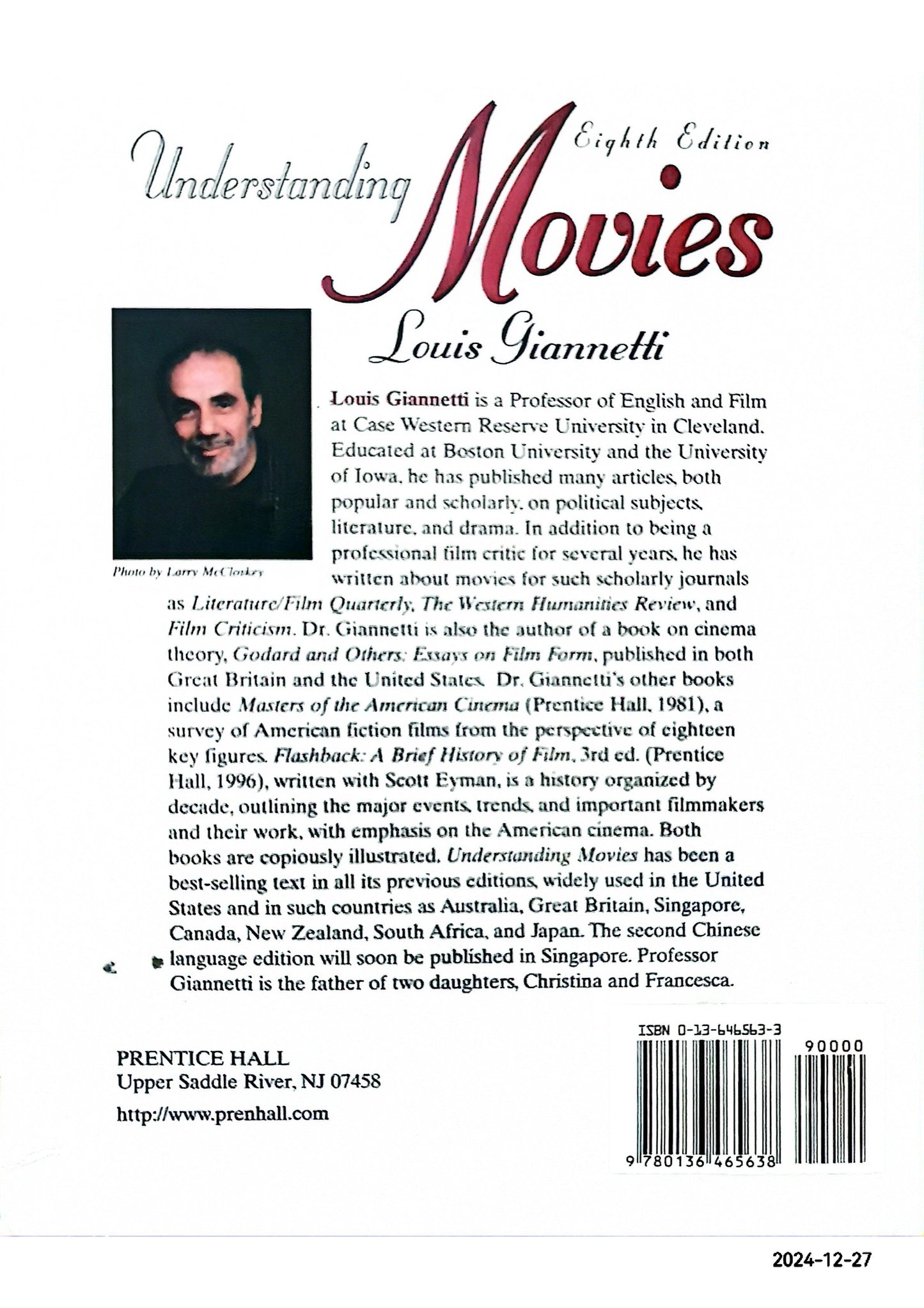 Understanding Movies (8th Edition) 8th Edition by Louis Giannetti (Author)