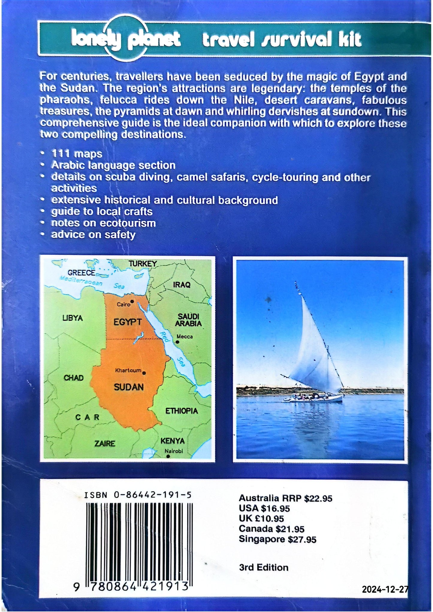 Egypt & the Sudan (LONELY PLANET EGYPT) Paperback – January 1, 1842 by Scott Wayne (Author), Damien Simonis (Author)