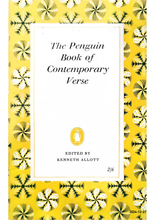 Penguin Book of Contemporary Verse (Poets) Paperback – January 1, 1970 by Kenneth Allott (Author)