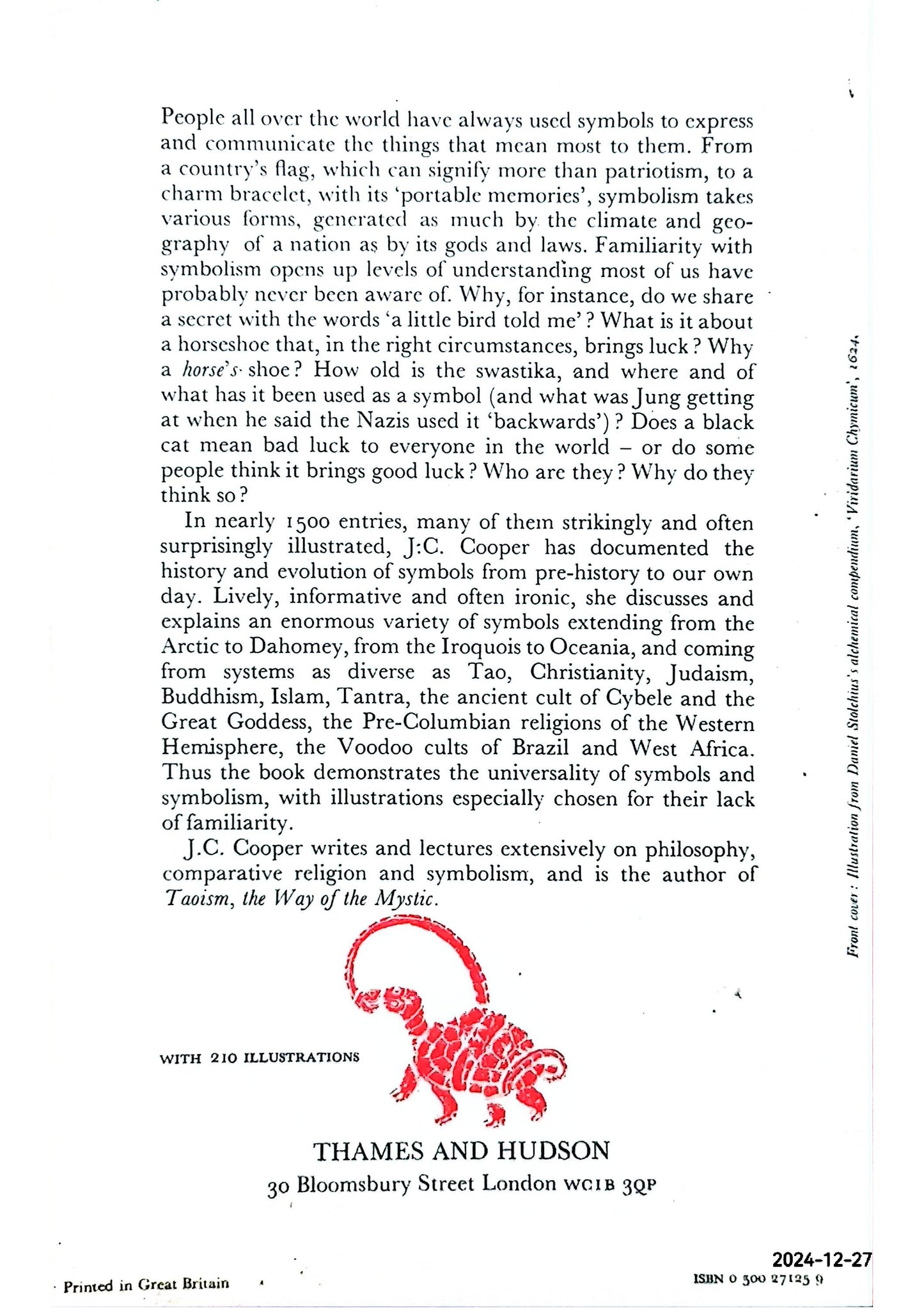 An Illustrated Encyclopaedia of Traditional Symbols Paperback – March 17, 1987 by J. C. Cooper (Author)