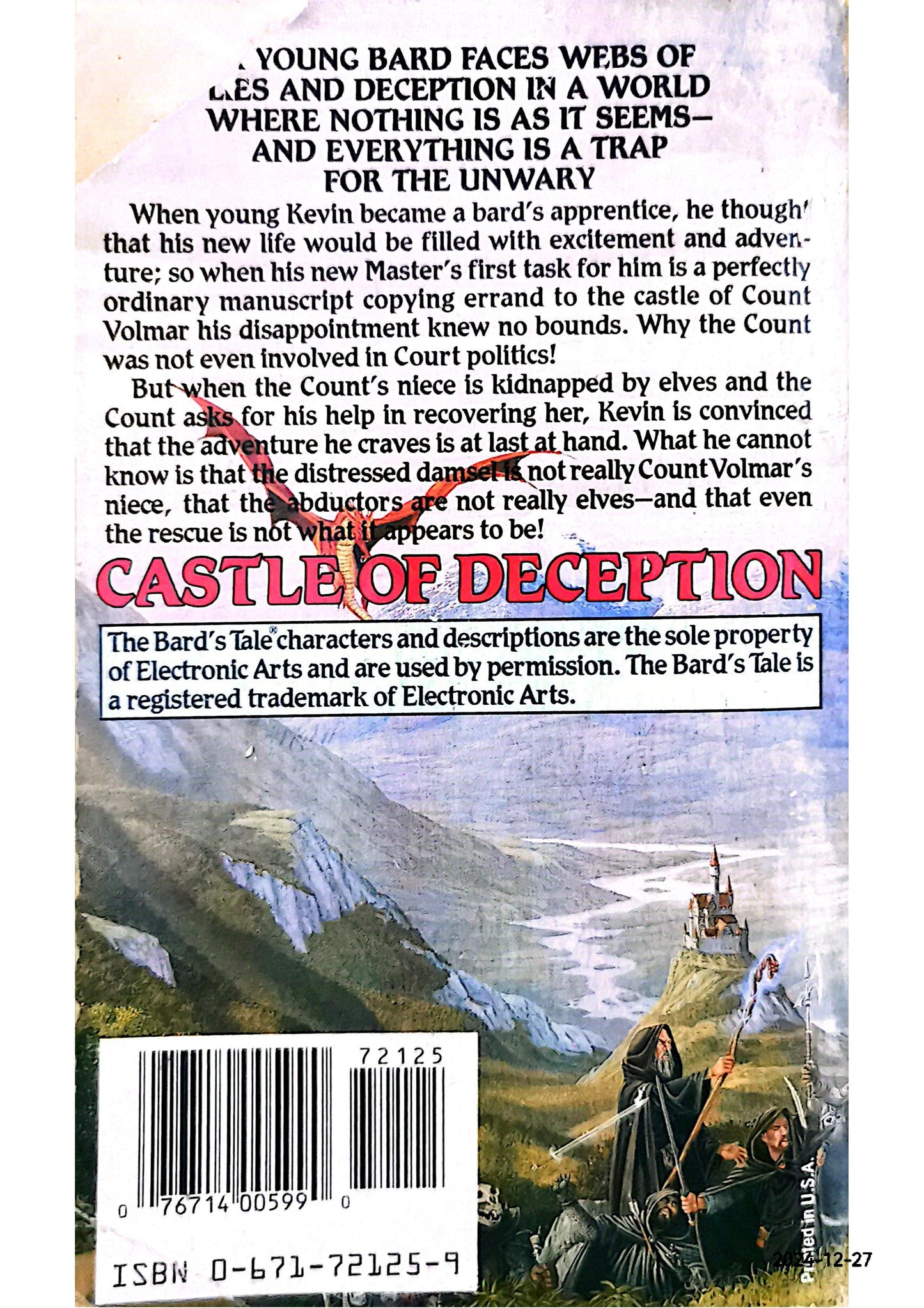 Castle of Deception (Bard's Tale) Paperback – Import, October 8, 1993 by Mercedes Lackey (Author), Josepha Sherman (Author)