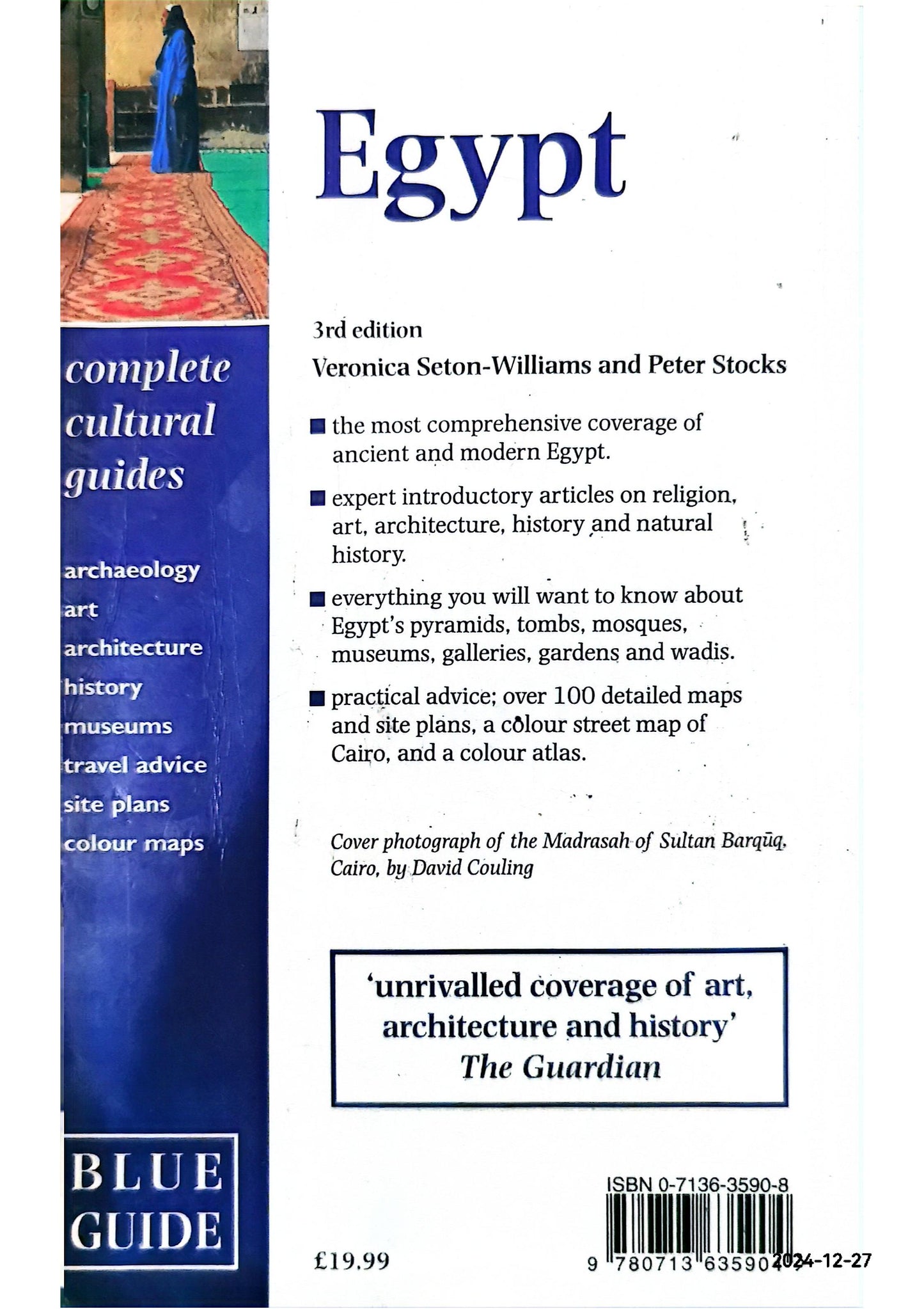 Egypt Blue Guide Paperback – January 1, 1993 by Veronica Seton-Williams (Author), Peter Stocks (Author)