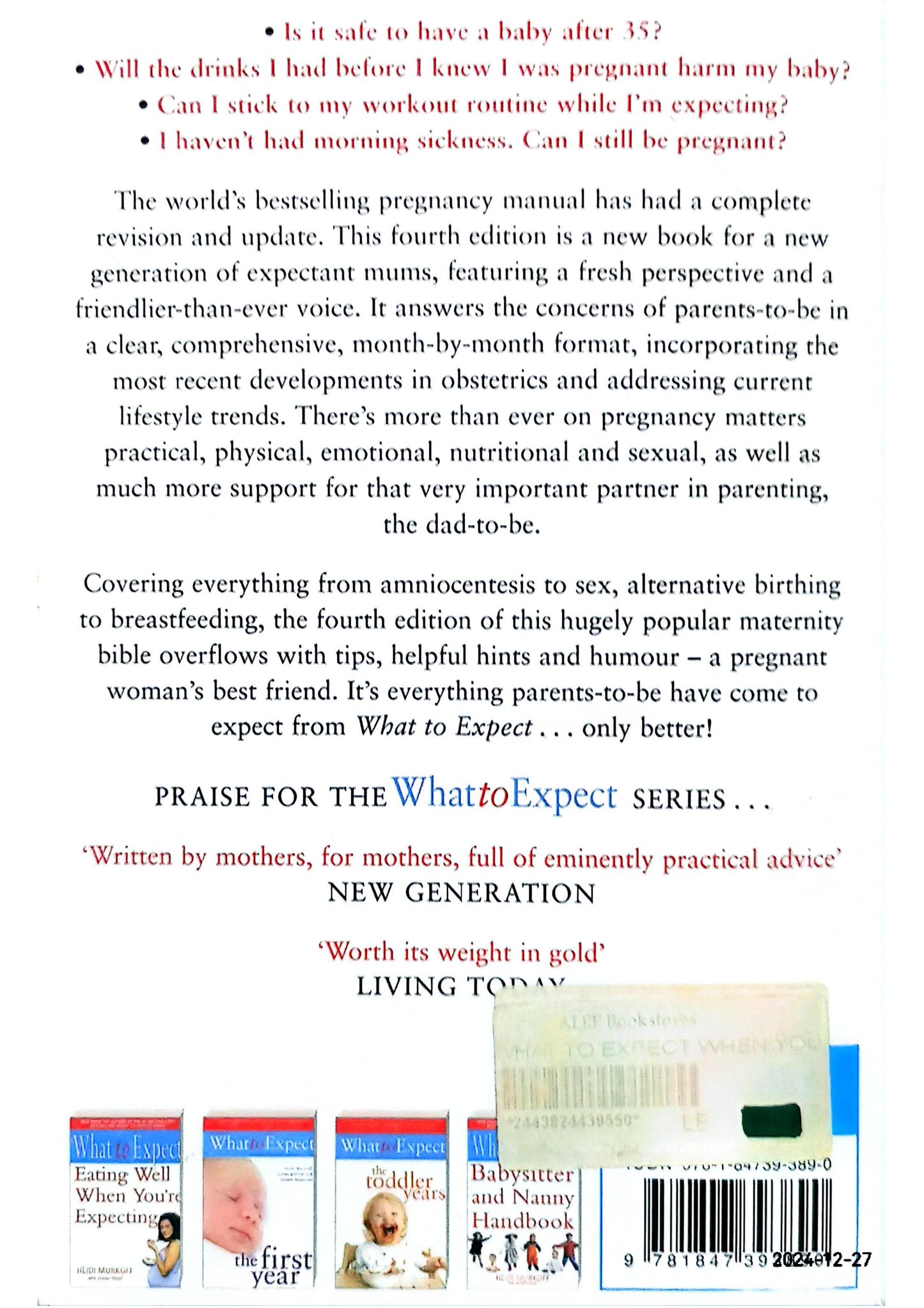 What to Expect When You're Expecting 4th Edition Paperback – January 1, 2008 by Heidi E. Murkoff (Author)