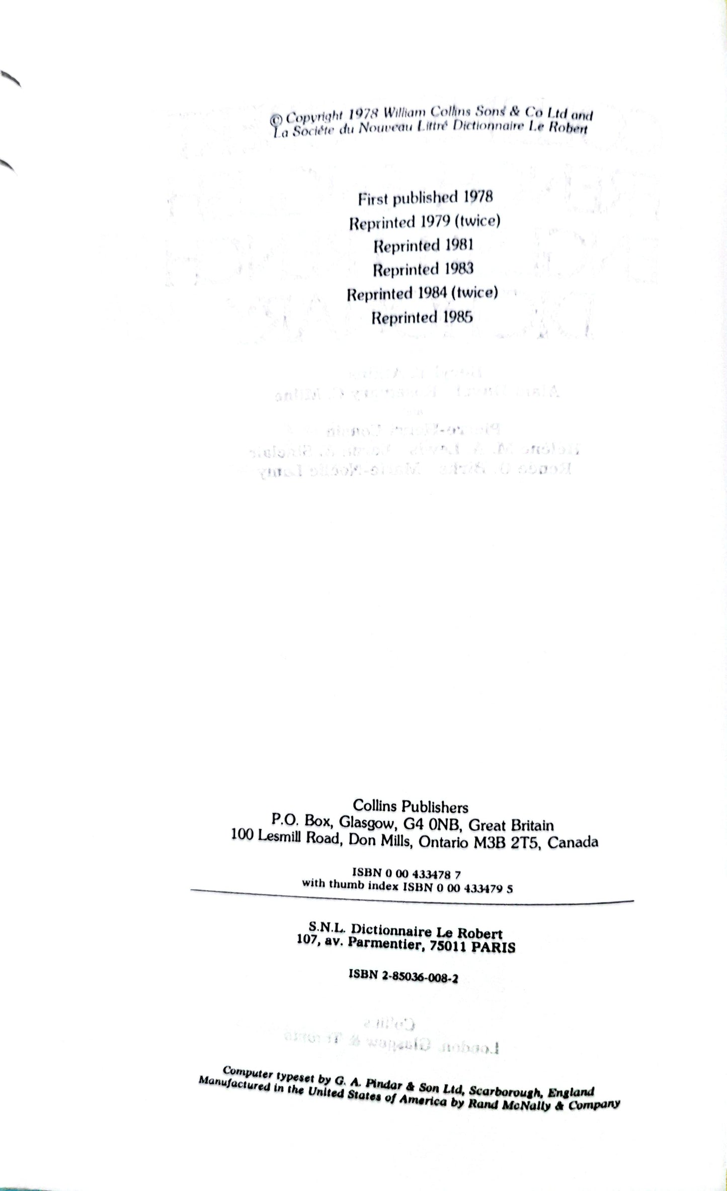 Collins-Robert French-English, English-French Dictionary (English and French Edition) Hardcover – January 1, 1978 French Edition  by B. T. Atkins (Author)