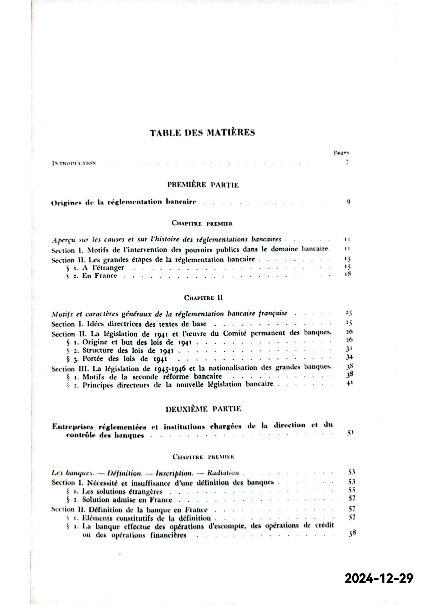 LE CONTRÔLE DES BANQUES ET LA DIRECTION DU CRÉDIT EN FRANCE, coll. Finance et économie appliquée t.II DUPONT (Pierre-Charles) Published by Paris Dunod 1952 Hardcover