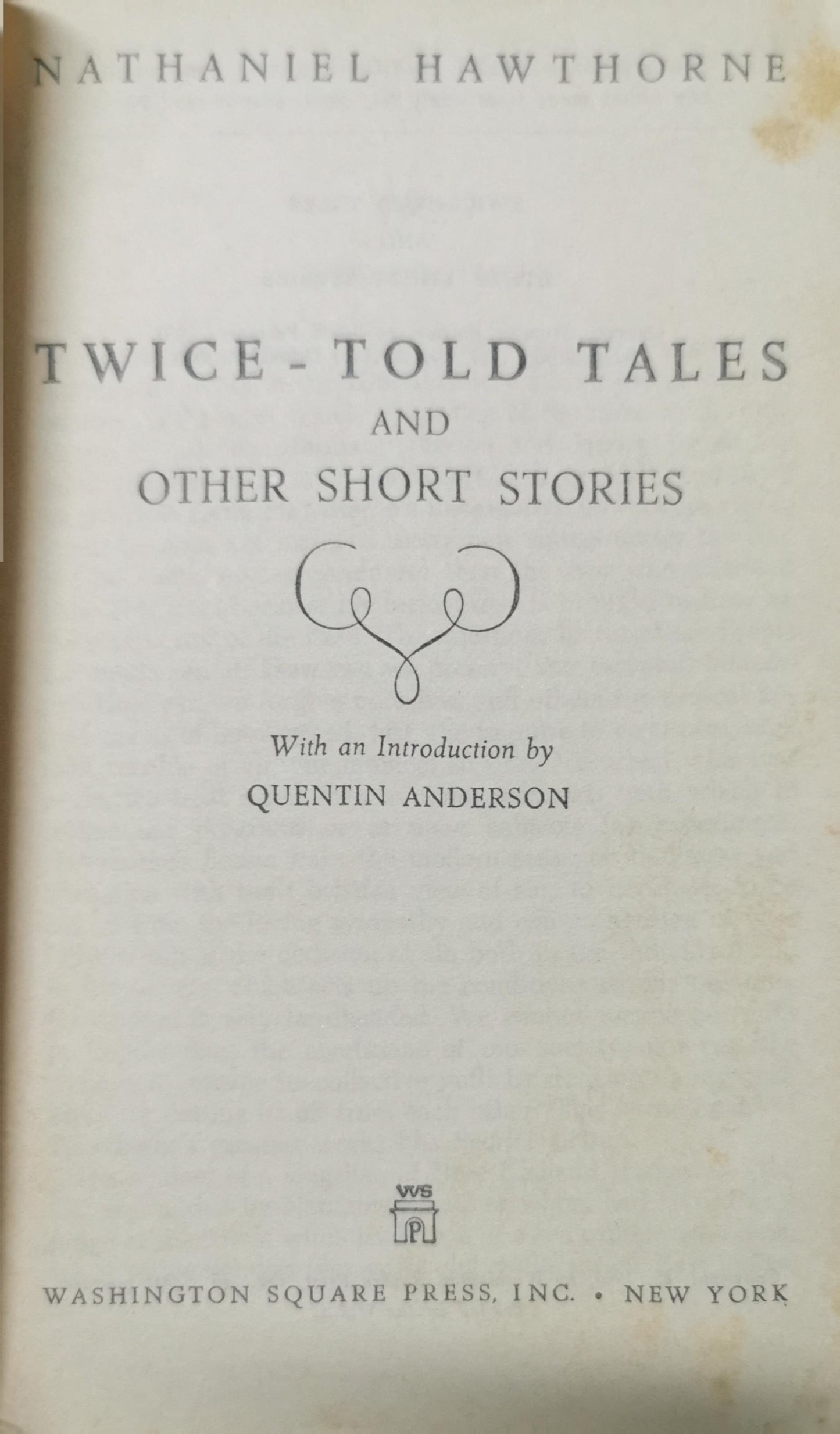 Twice-Told Tales Short story by Nathaniel Hawthorne