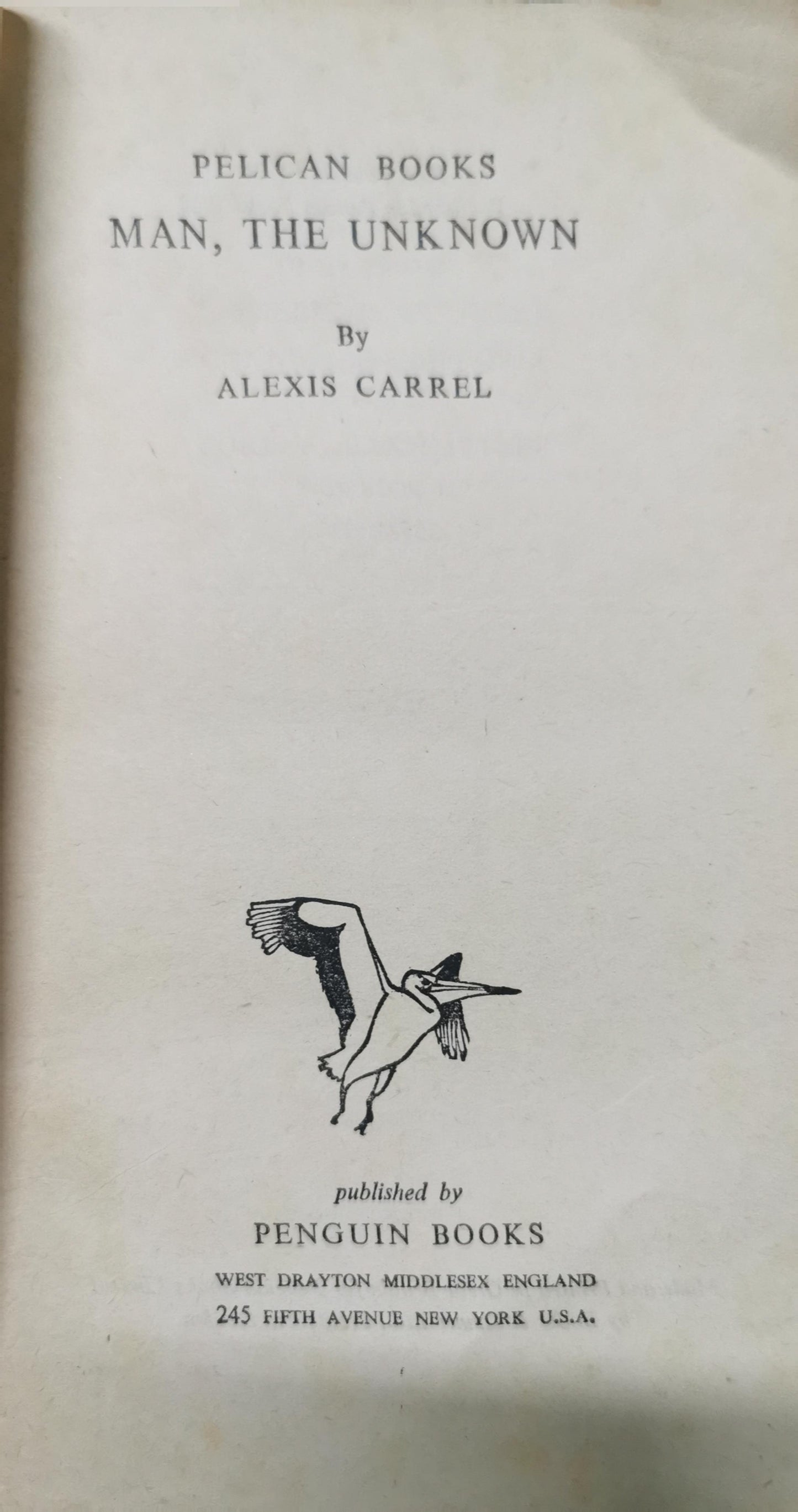 Man, The Unknown Paperback – January 1, 1948 by alexis carrel (Author)