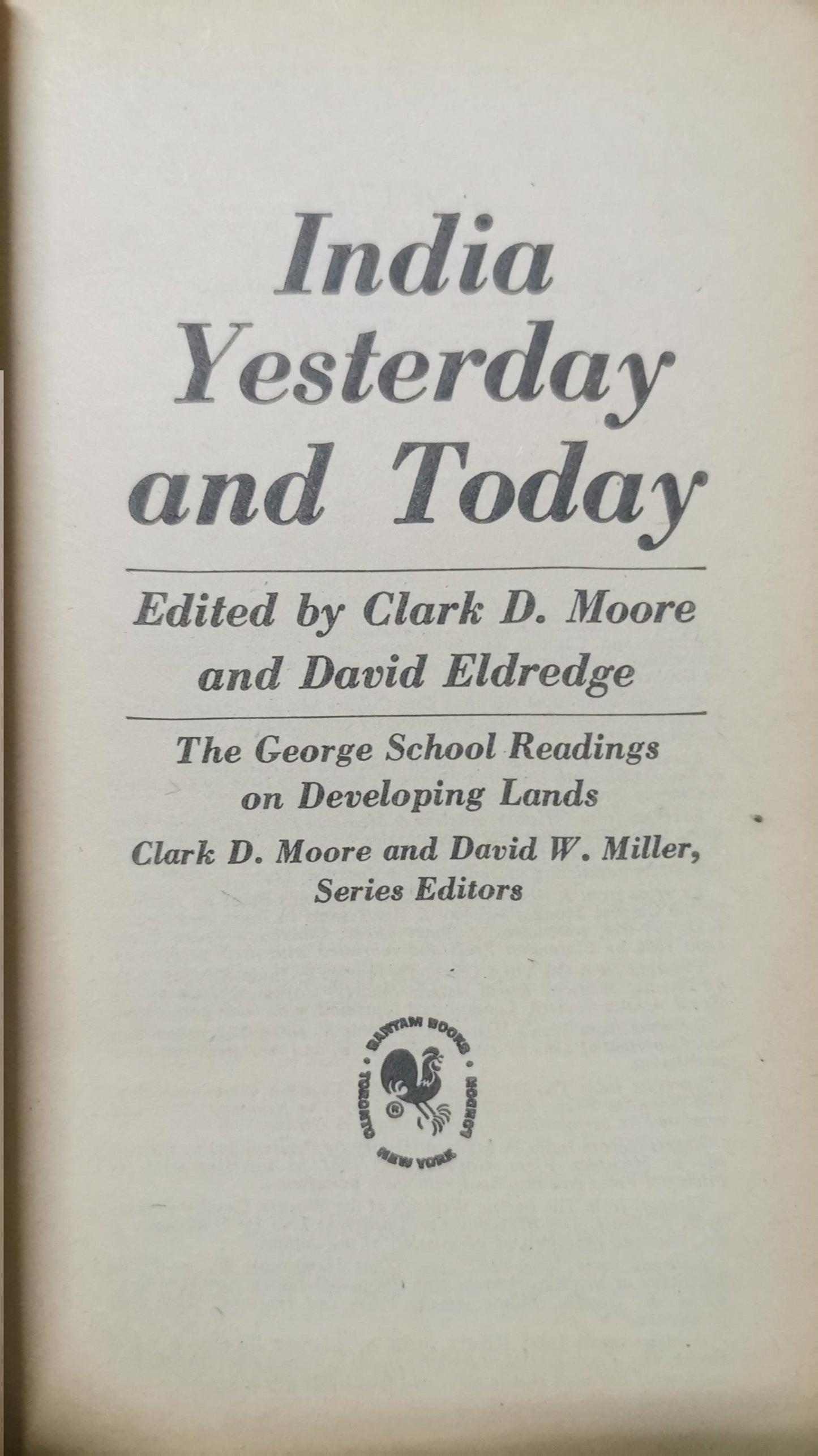 India Yesterday and Today Paperback – January 1, 1976 by Clark D. Moore (Editor), David Eldridge (Editor)