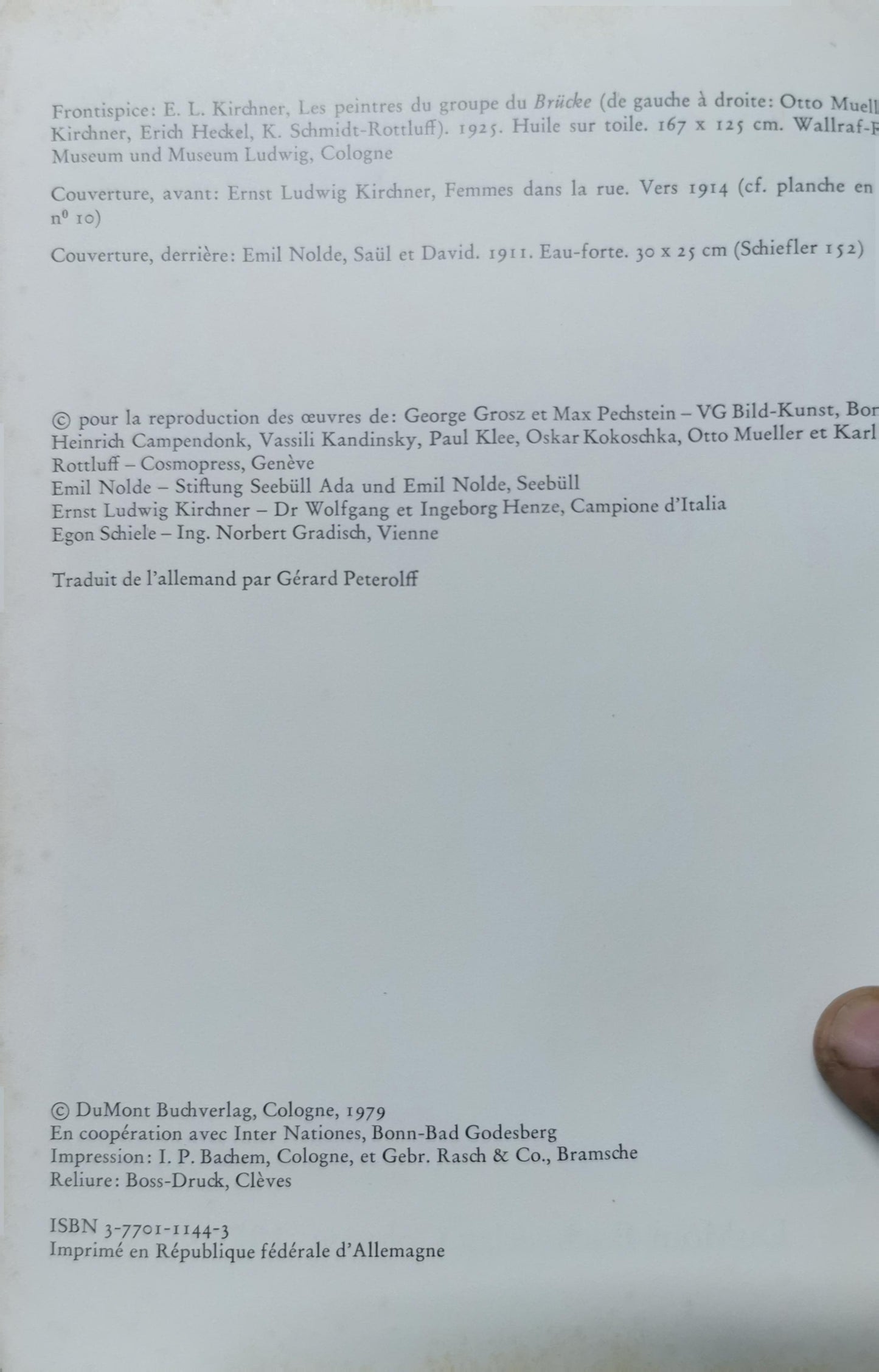 L'expressionnisme, la peinture allemande entre 1905 et 1920. Broché – 1 janvier 1979 Édition en Allemand  de VOGT Paul (Auteur)