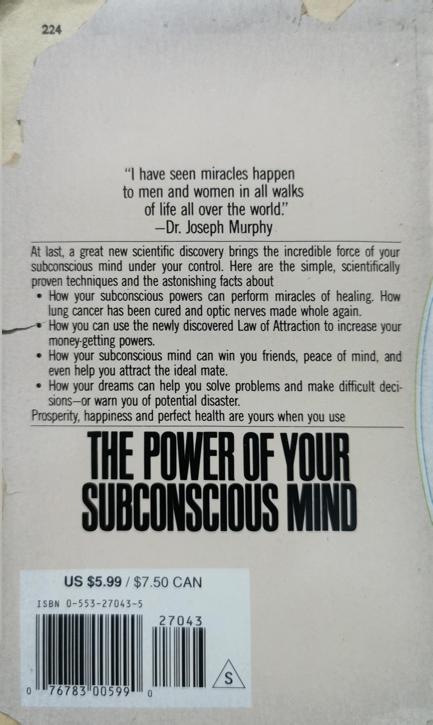 The Power of Your Subconscious Mind Paperback – May 31, 2011 by Joseph Murphy (Author)