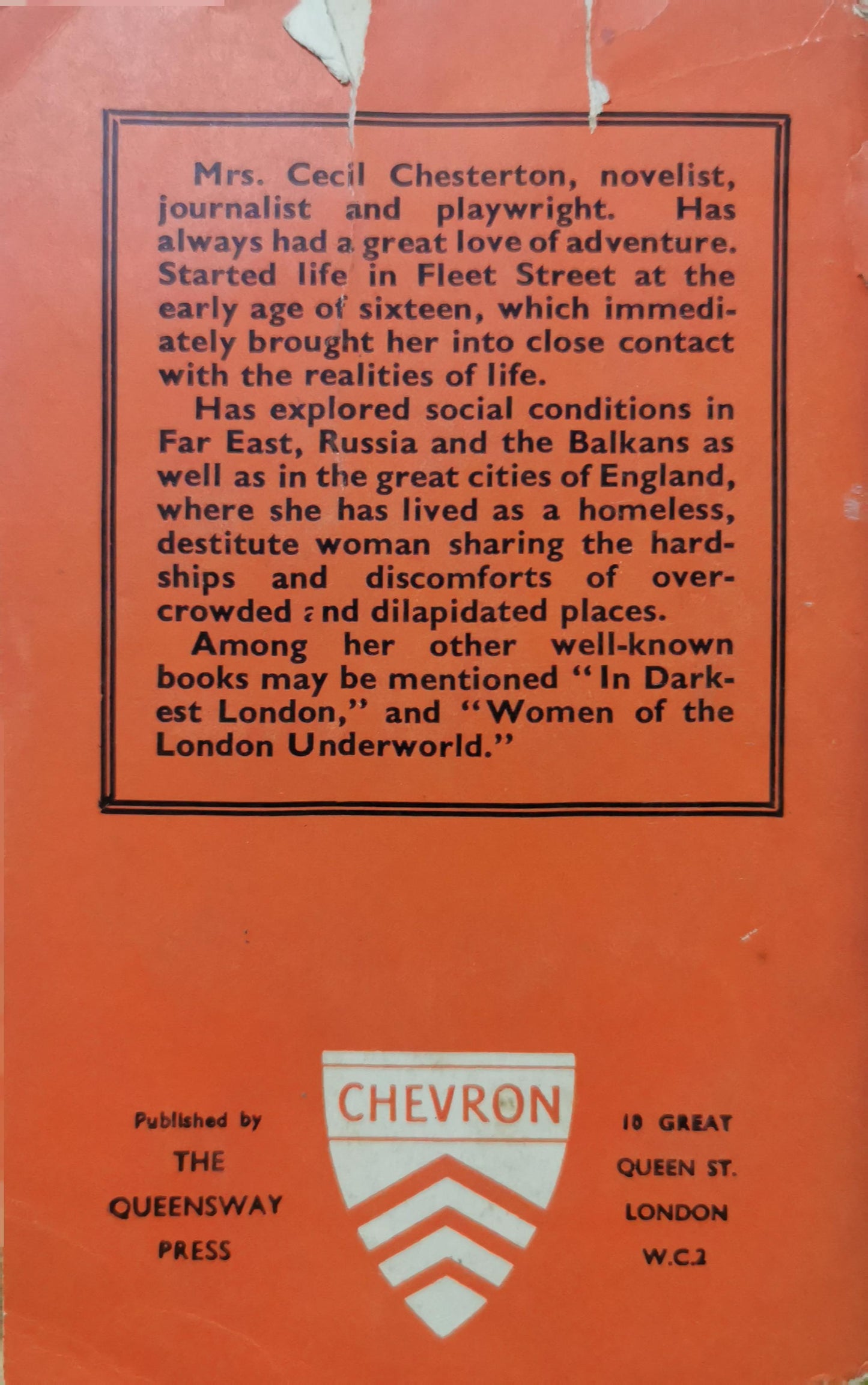 I Lived In A Slum Mrs. Cecil Chesterton