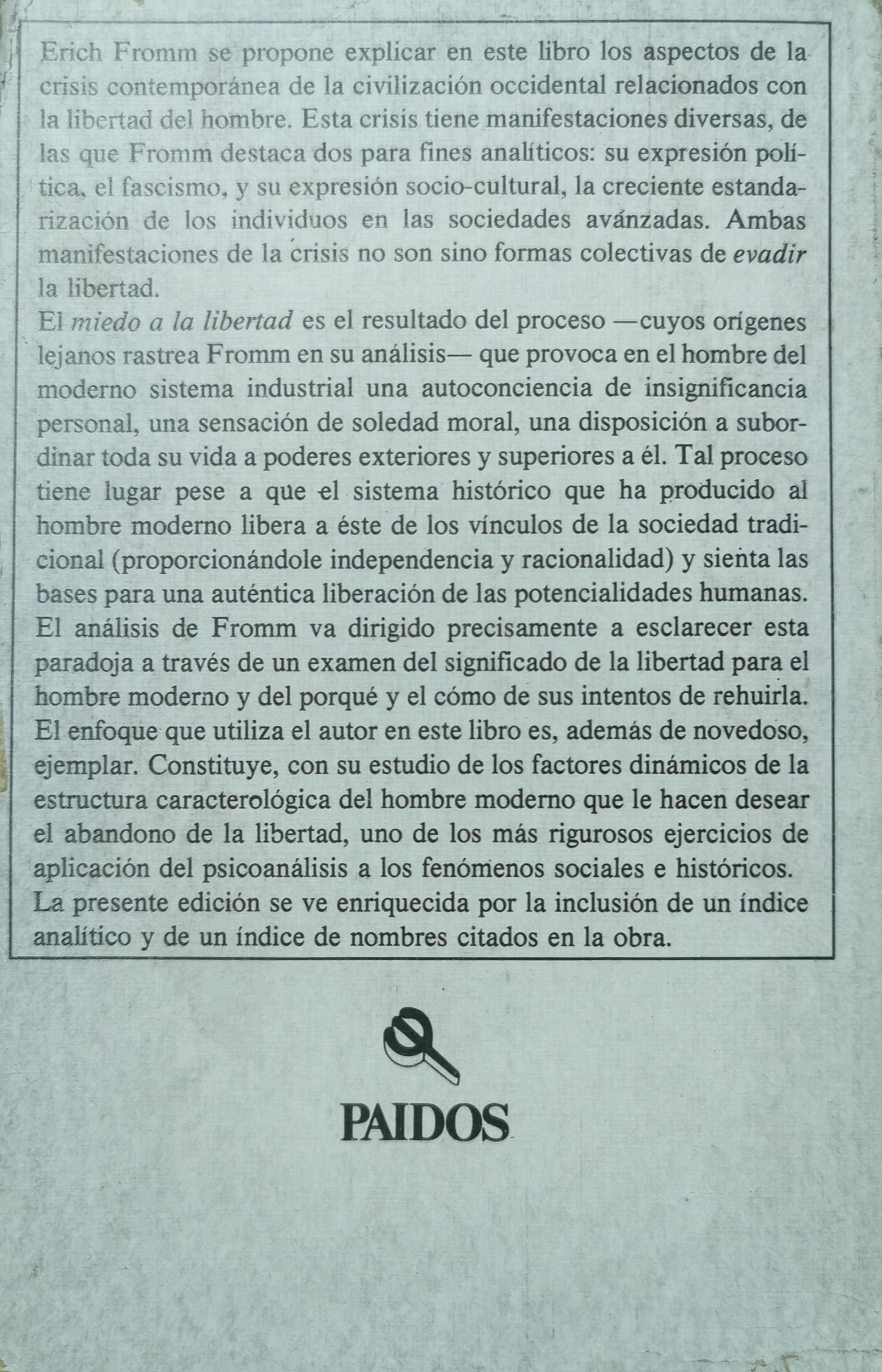 El Miedo a la Libertad Tapa blanda – 1 junio 1984 de Erich Fromm (Autor)