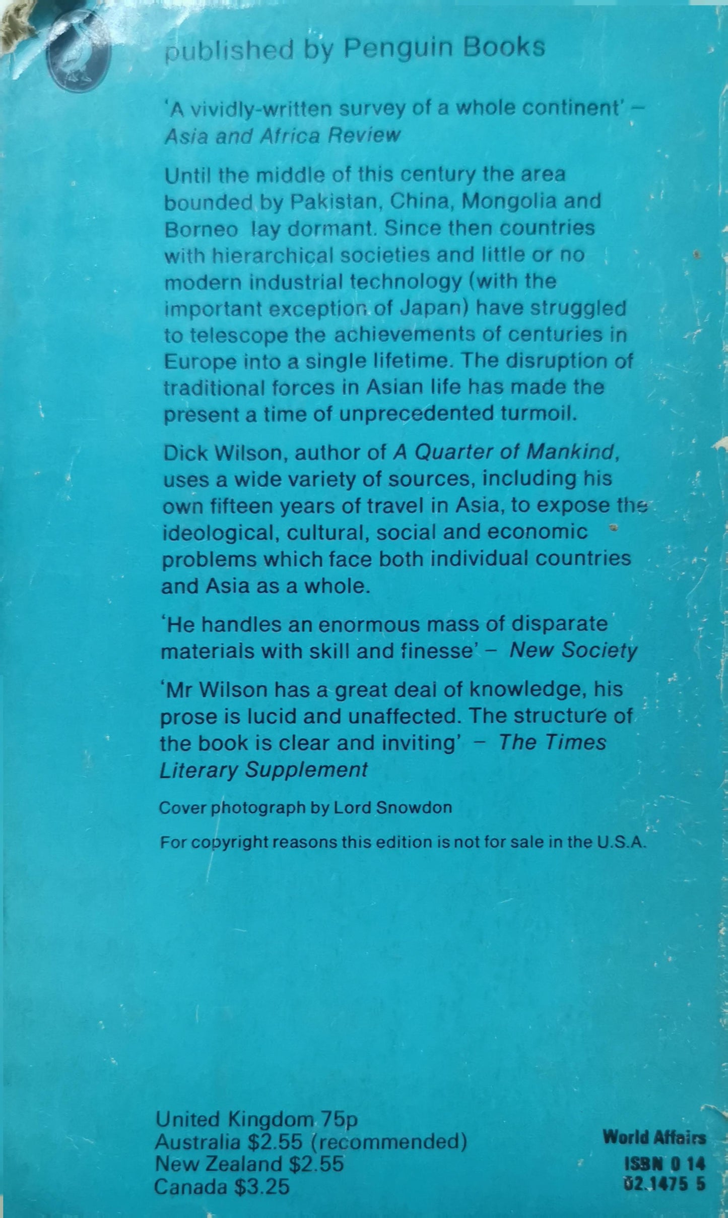 Asia Awakes - A Continent In Transition Paperback – Import, January 1, 1972 by Dick Wilson (Author)