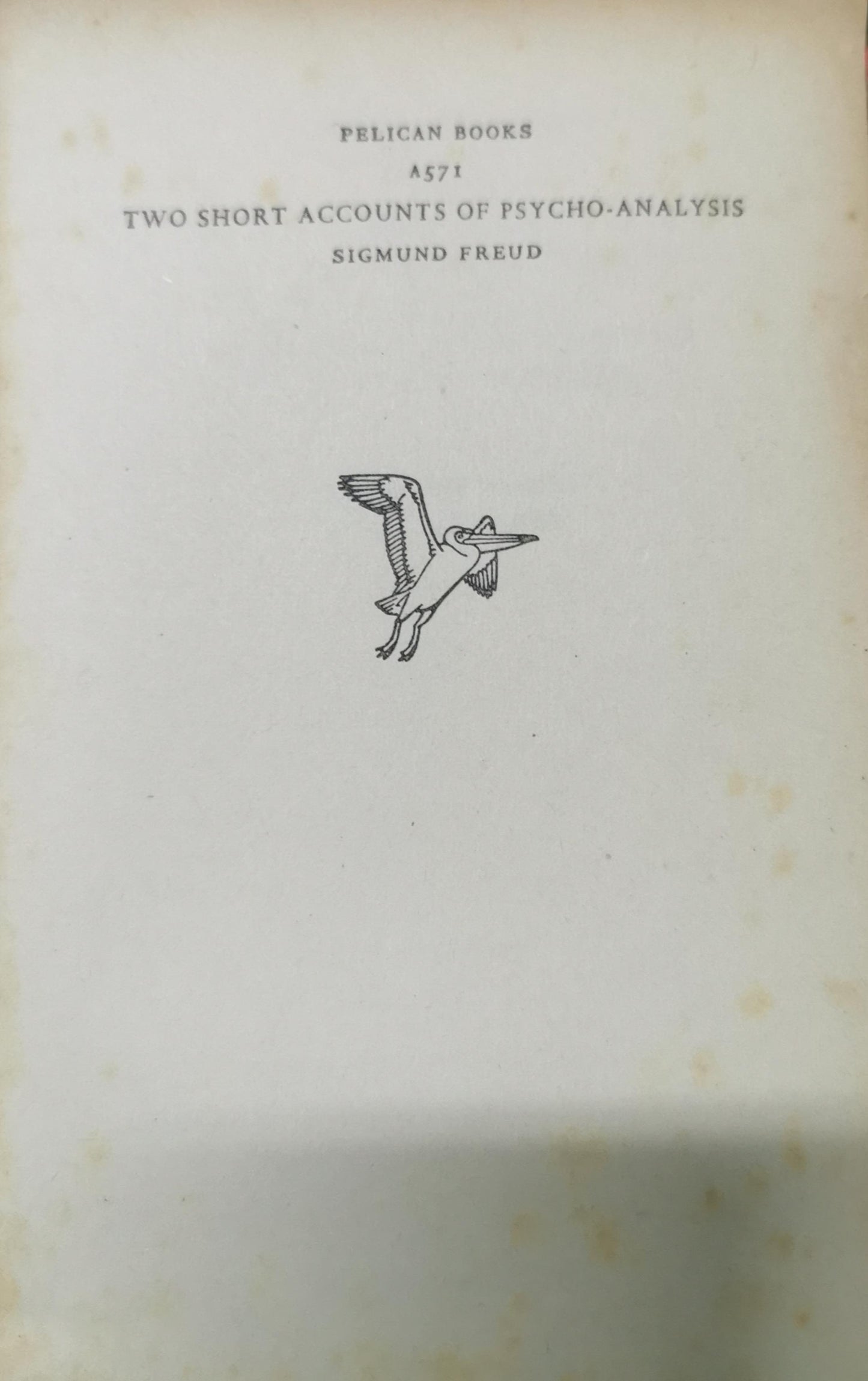 Two short accounts of psycho-analysis Book by Sigmund Freud