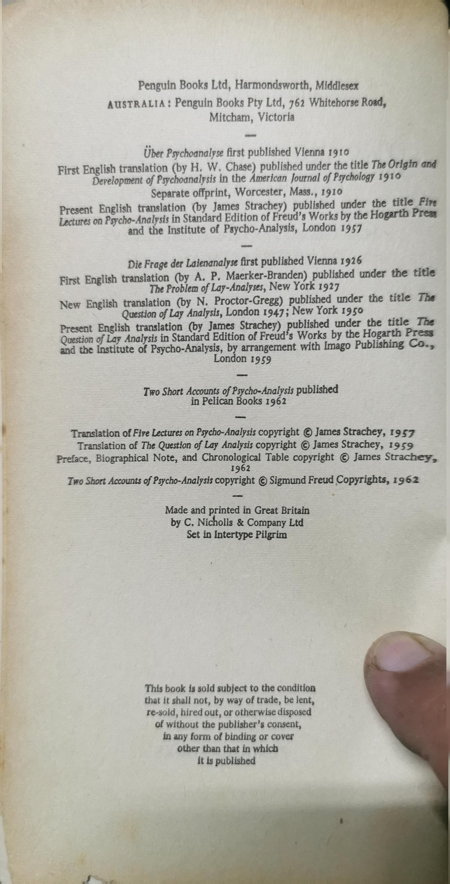 Two short accounts of psycho-analysis Book by Sigmund Freud