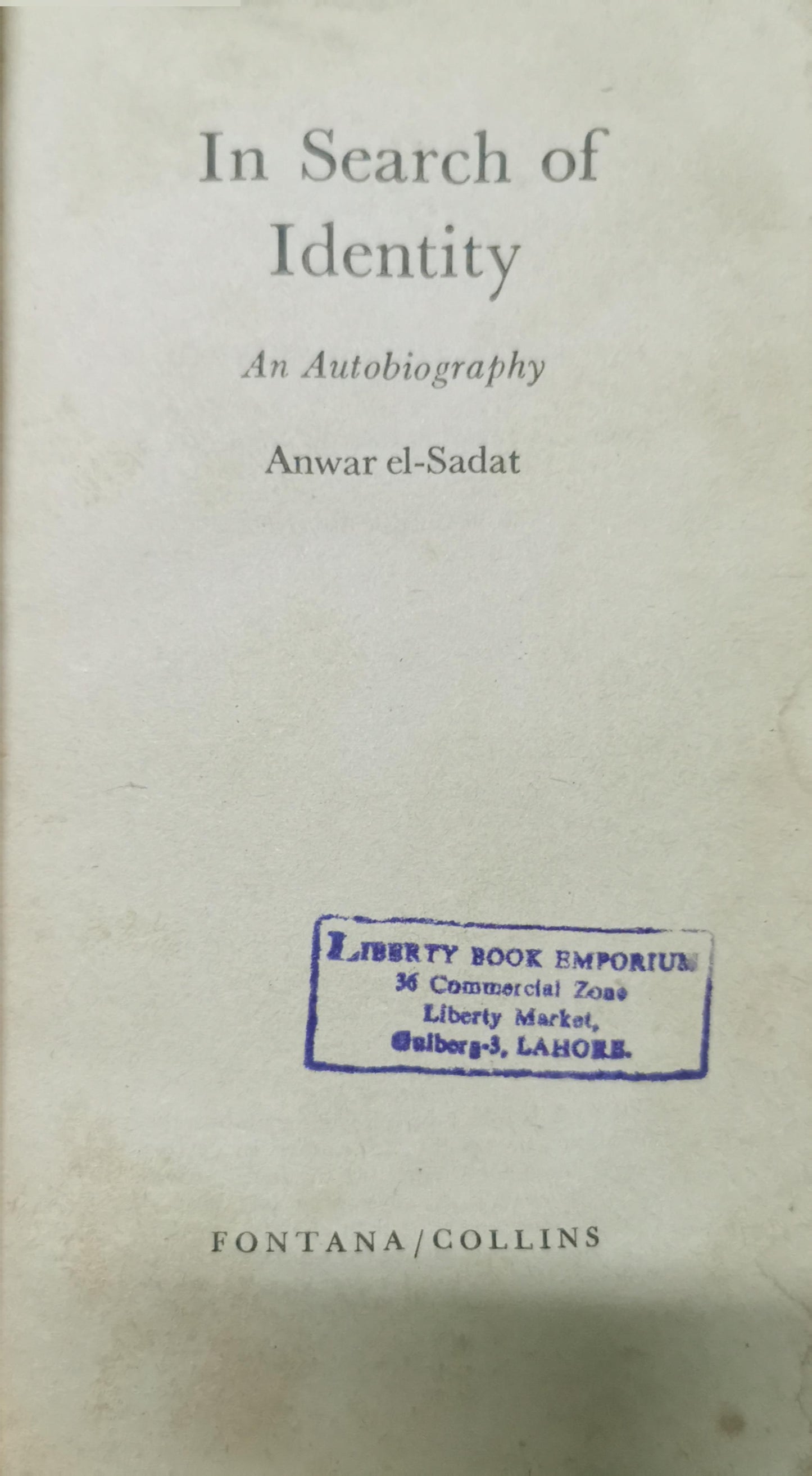 In Search of Identity: An Autobiography Book by Anwar El-Sadat